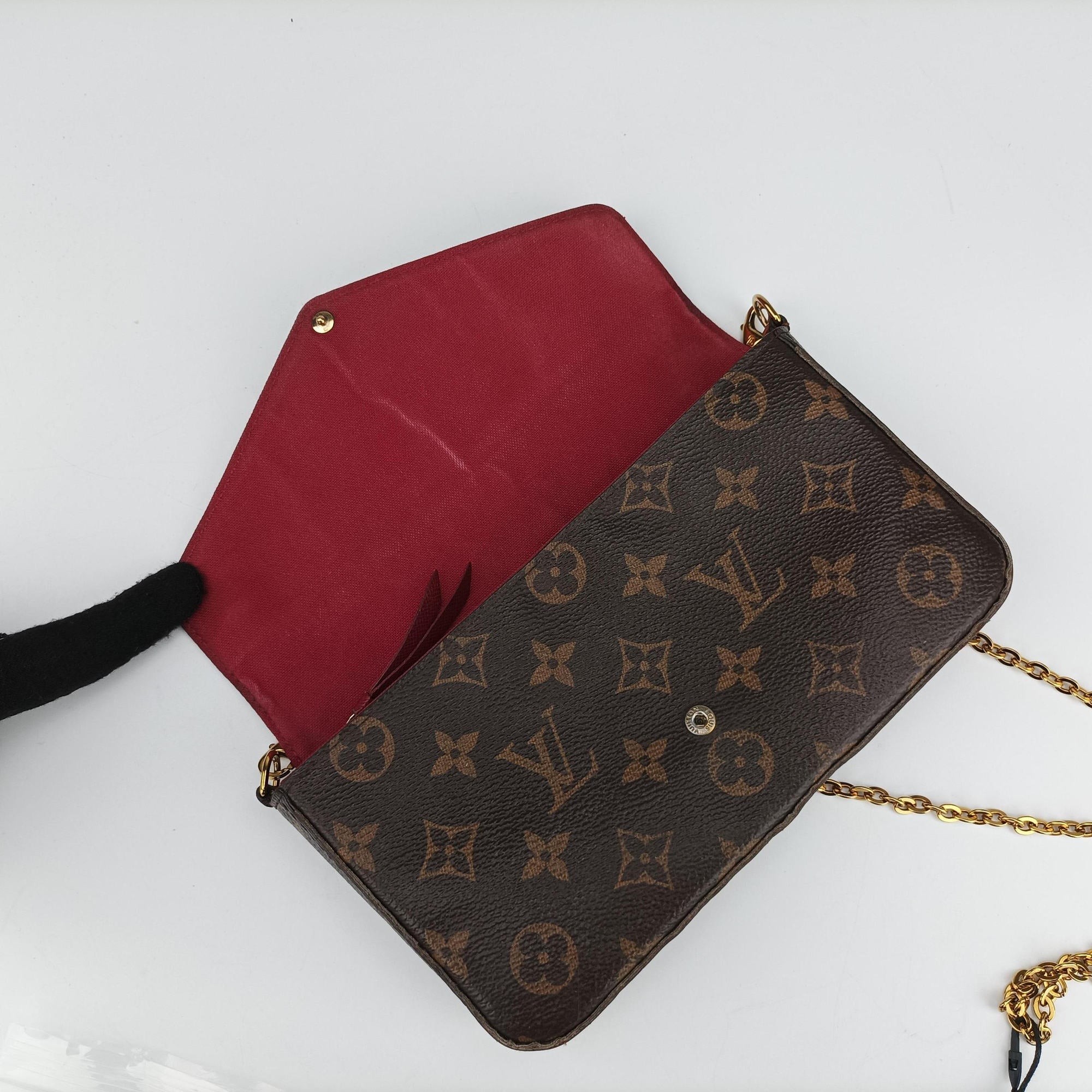 Vintage Louis Vuitton Pochette Felicie Brown Monogram Canvas M61276 shoulderbag | stylenewstar