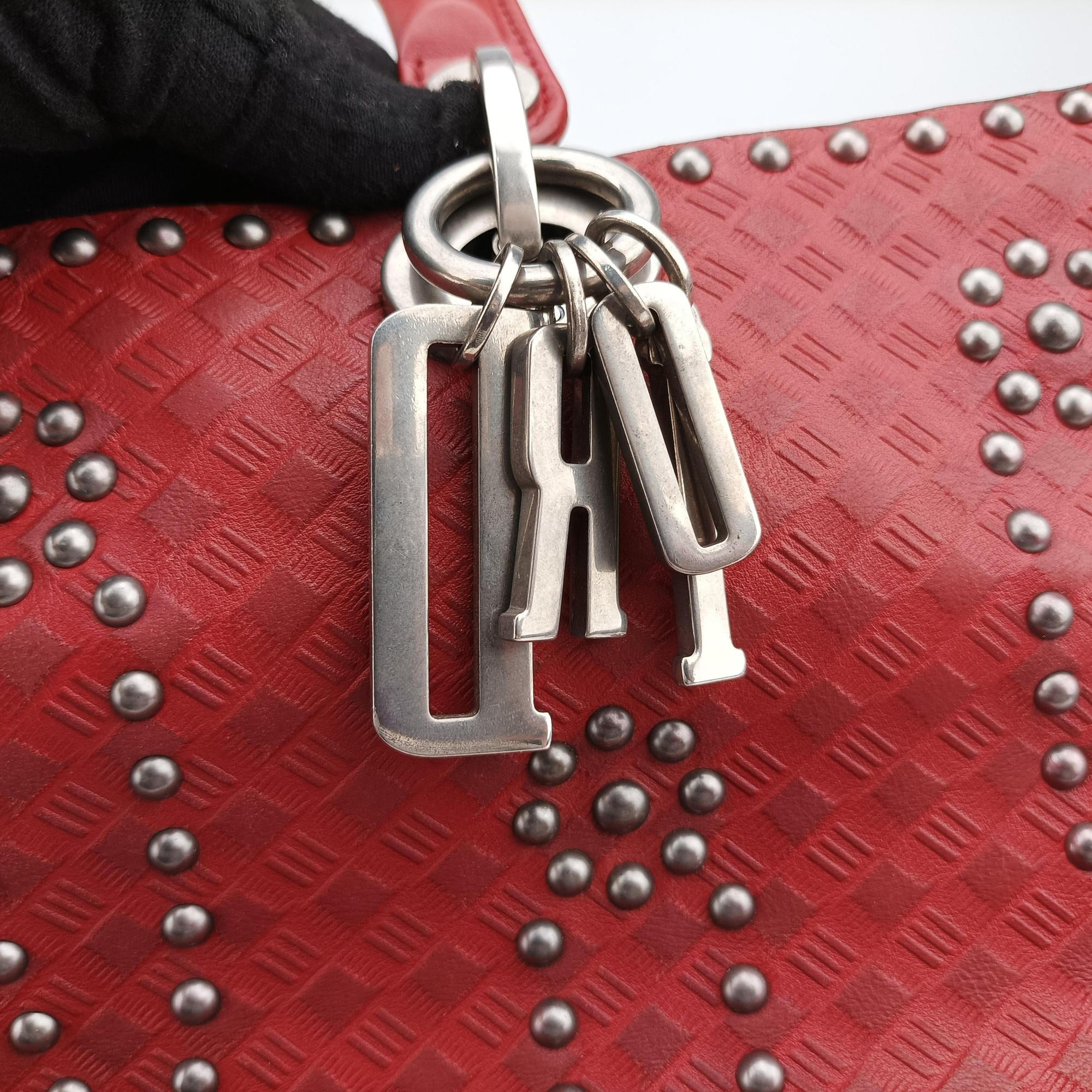 Pre-owned Christian Dior Lady Dior Red Leather  handbag | stylenewstar