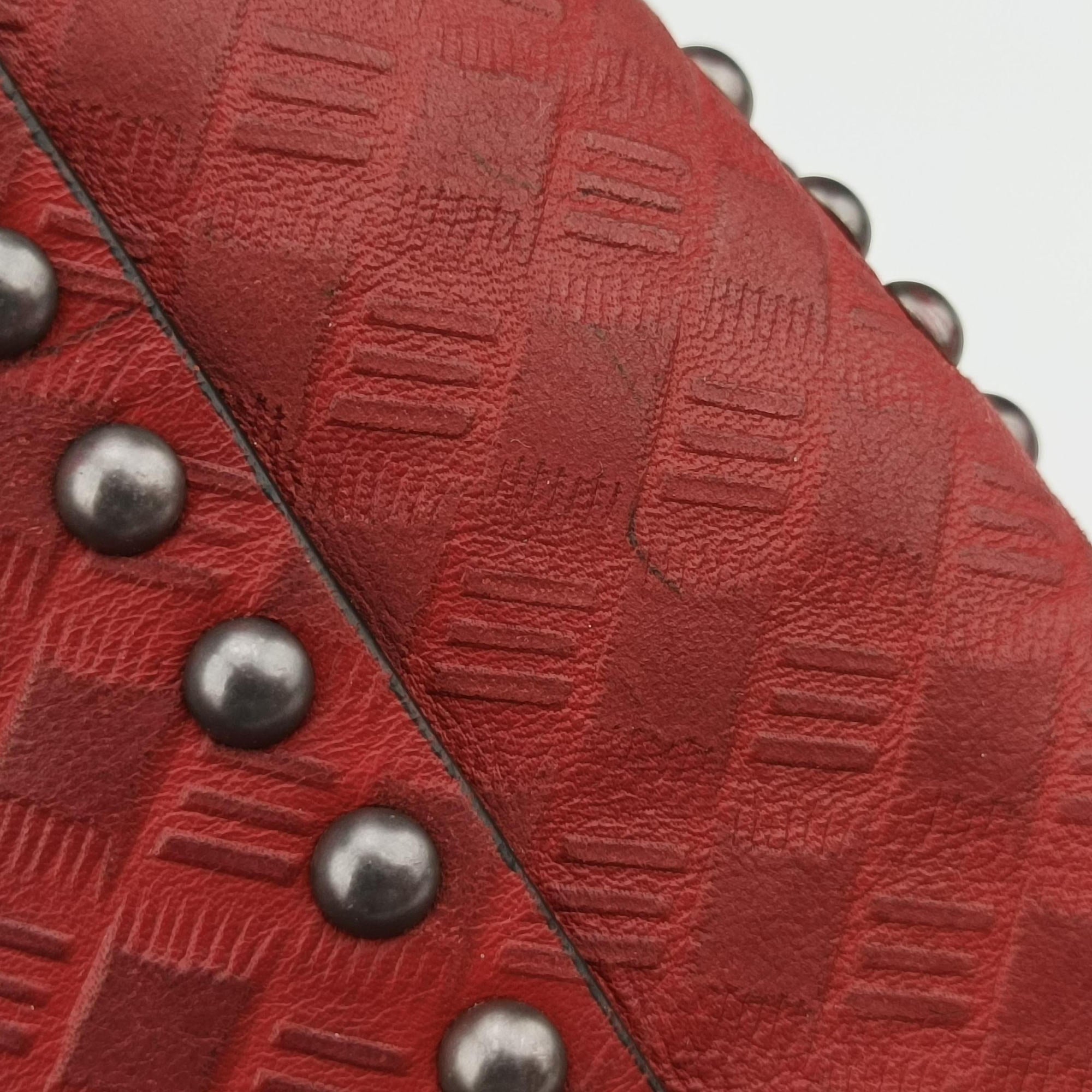 Pre-owned Christian Dior Lady Dior Red Leather  handbag | stylenewstar
