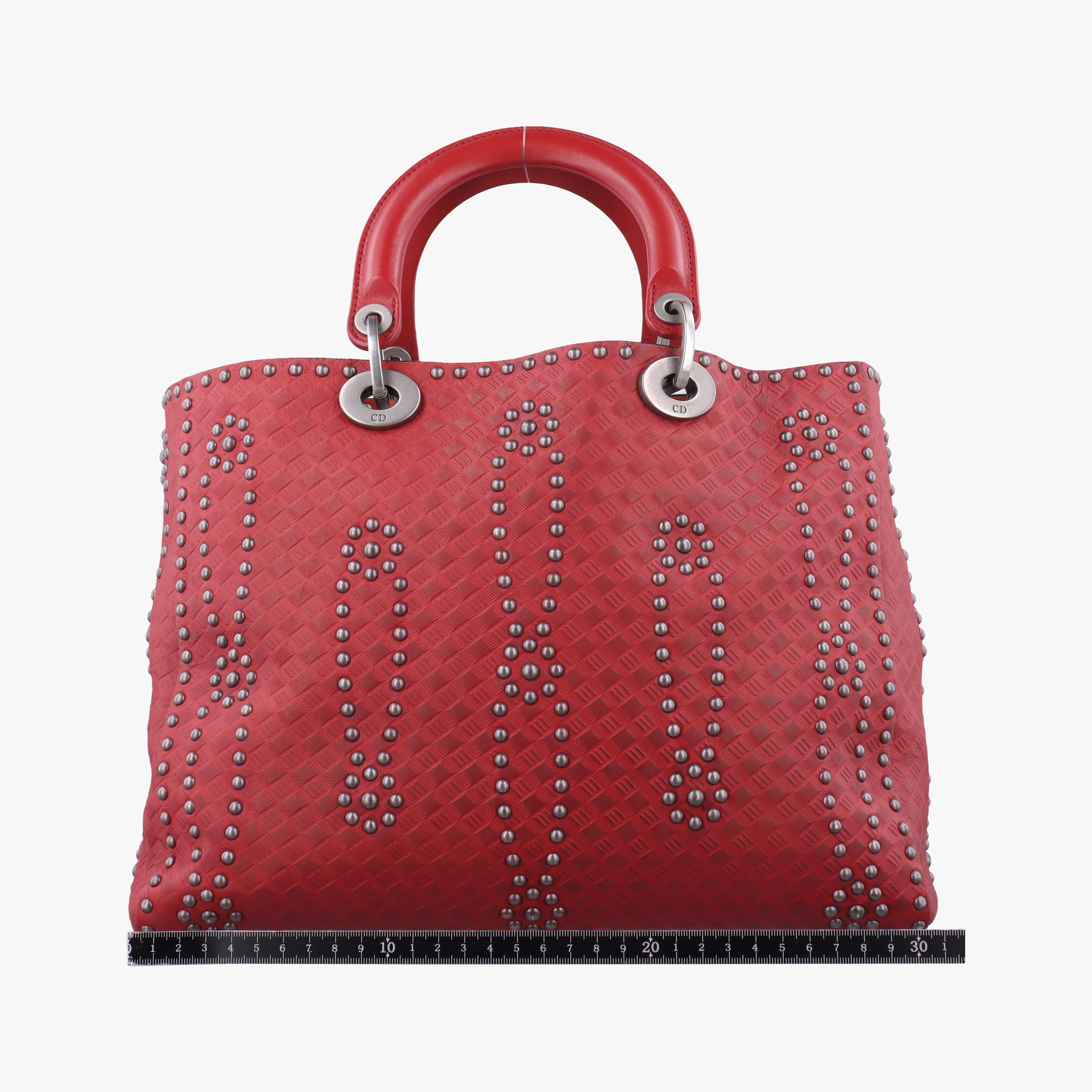 Pre-owned Christian Dior Lady Dior Red Leather  handbag | stylenewstar