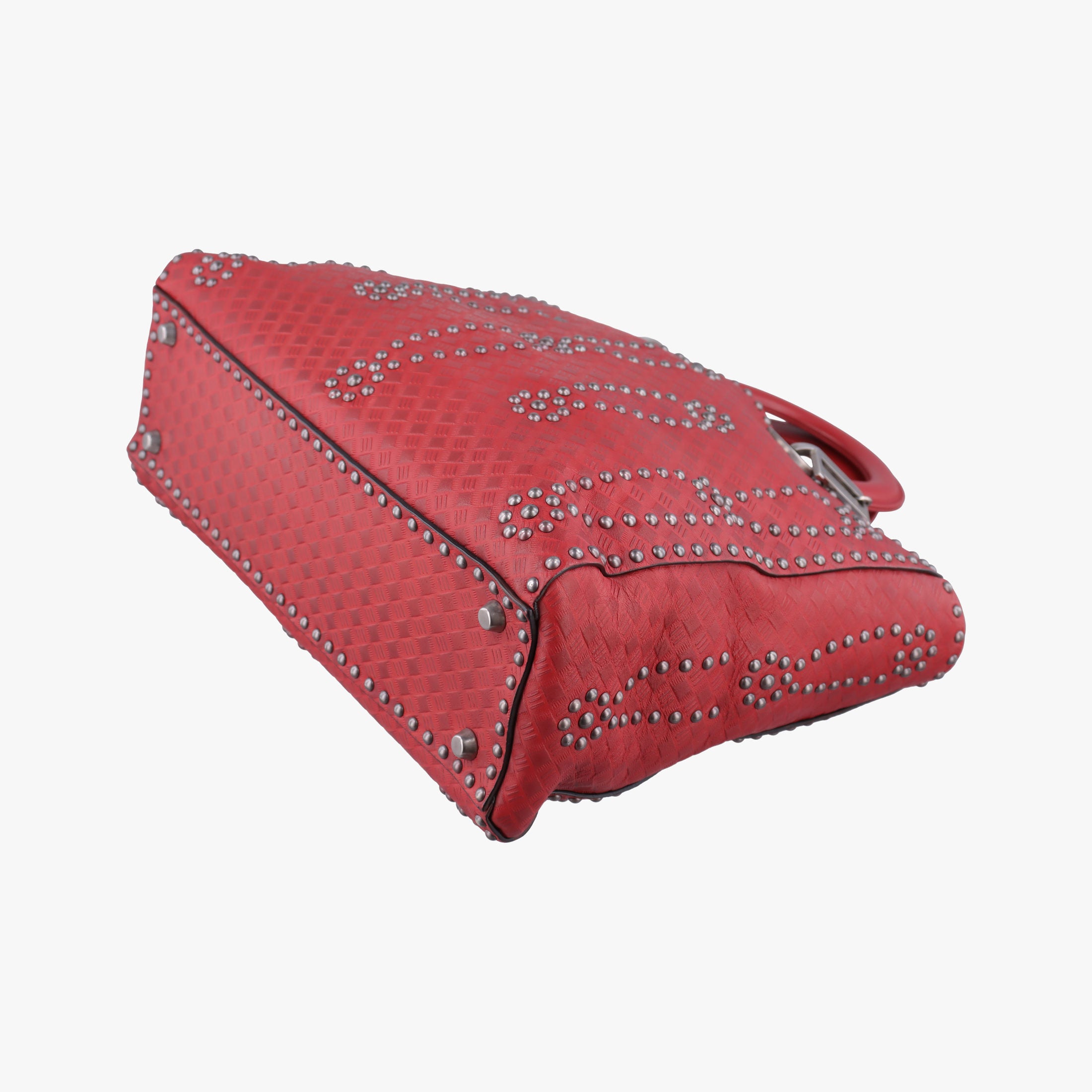 Pre-owned Christian Dior Lady Dior Red Leather  handbag | stylenewstar