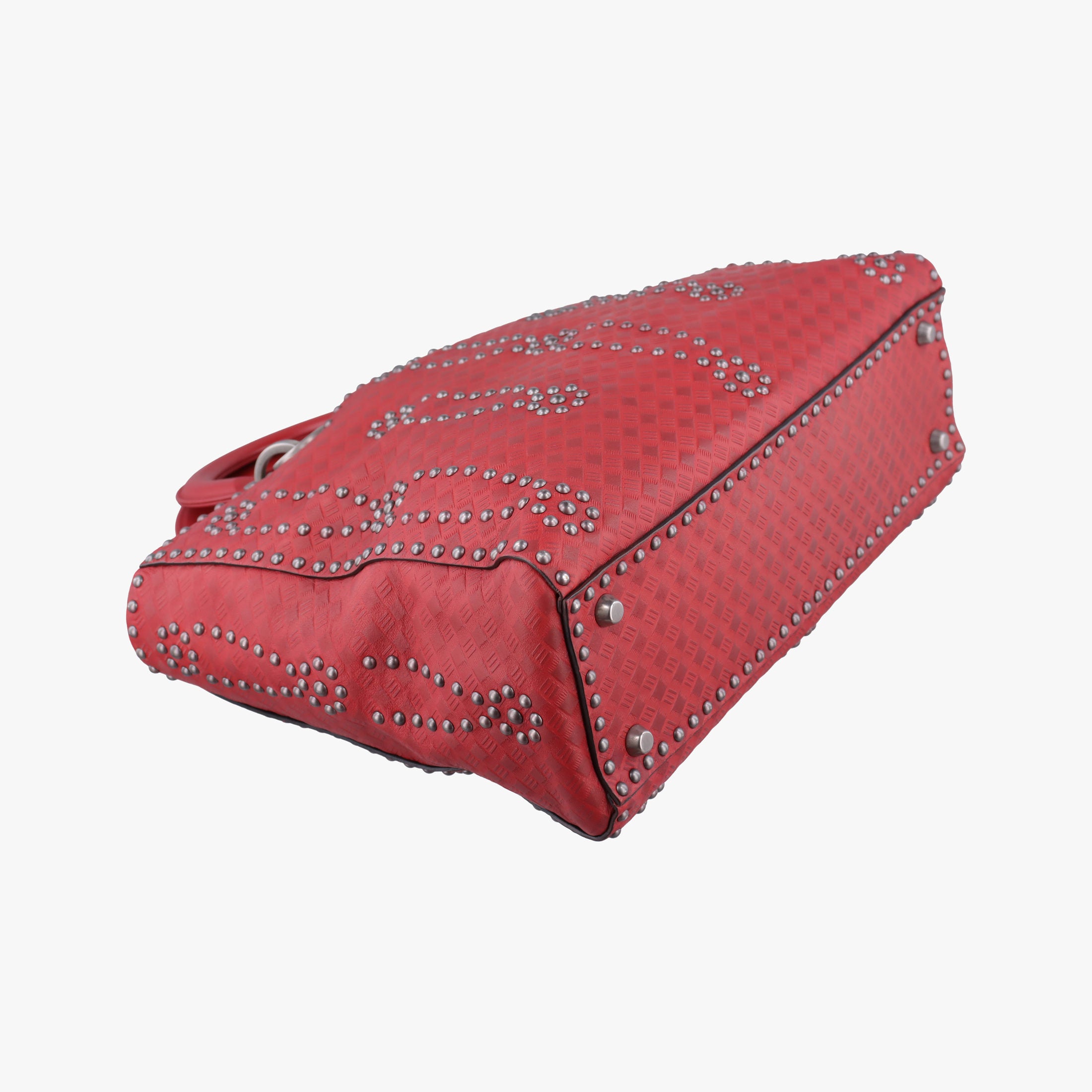 Pre-owned Christian Dior Lady Dior Red Leather  handbag | stylenewstar