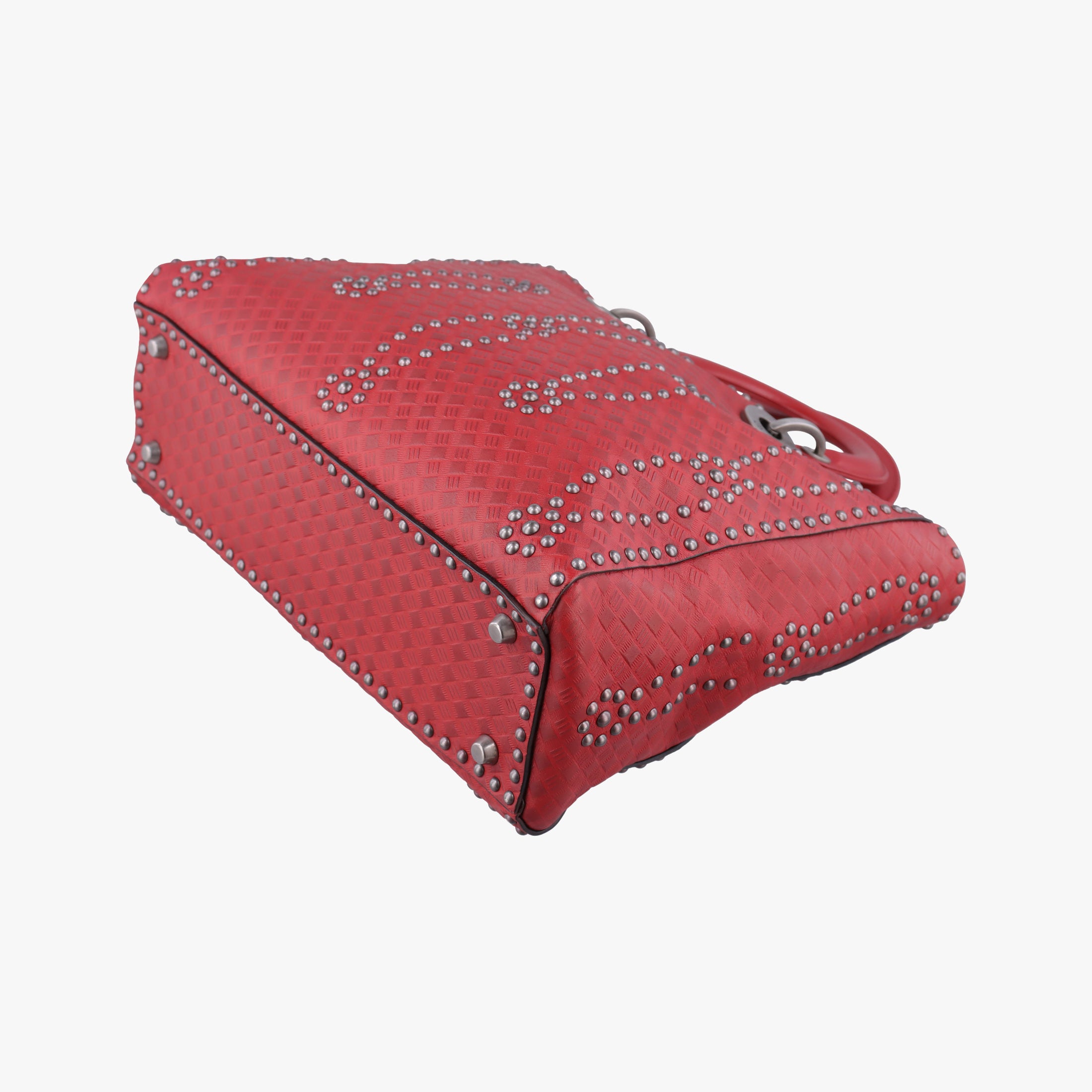 Pre-owned Christian Dior Lady Dior Red Leather  handbag | stylenewstar