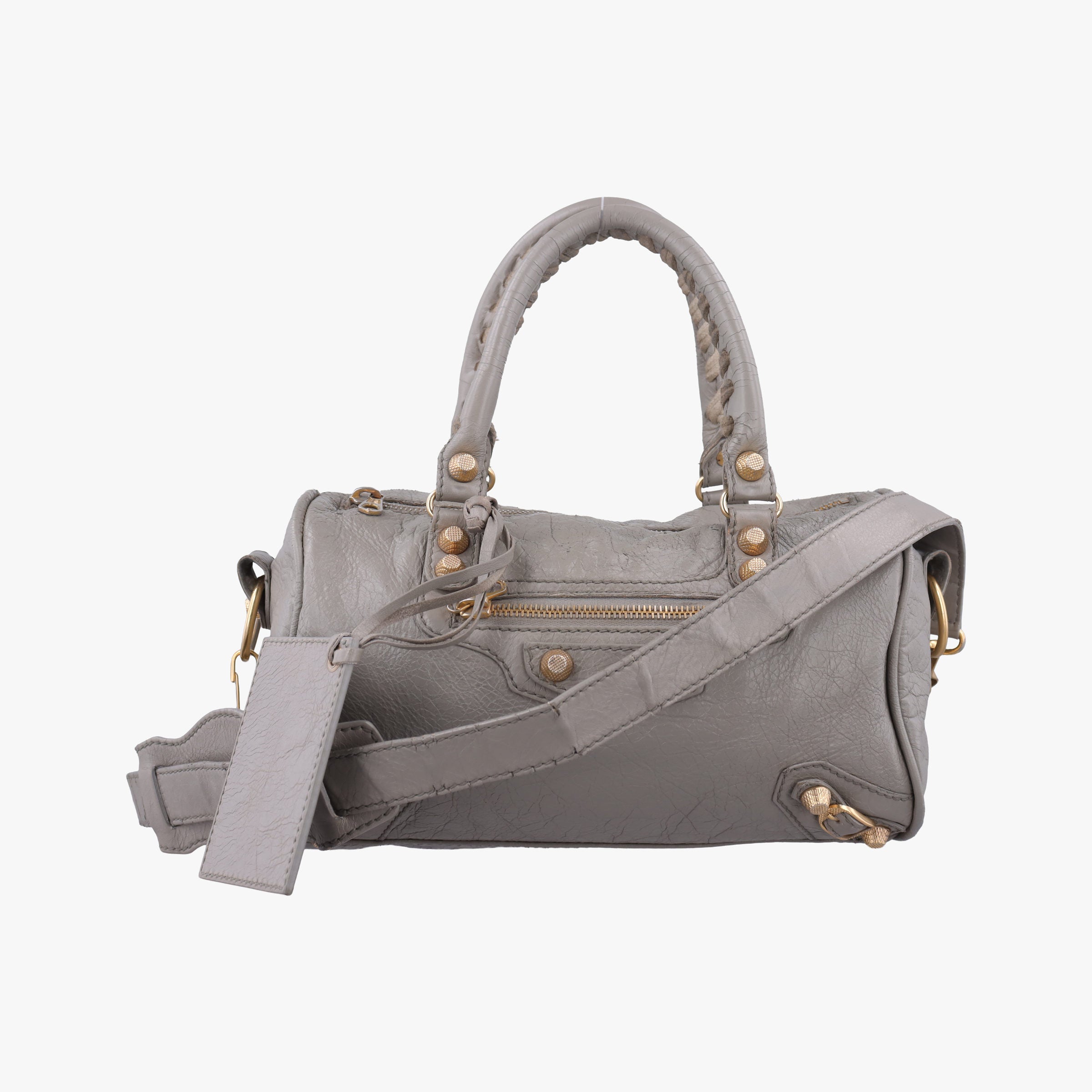 Secondhand Balenciaga Maxi Twiggy Grey Leather  shoulderbag | stylenewstar