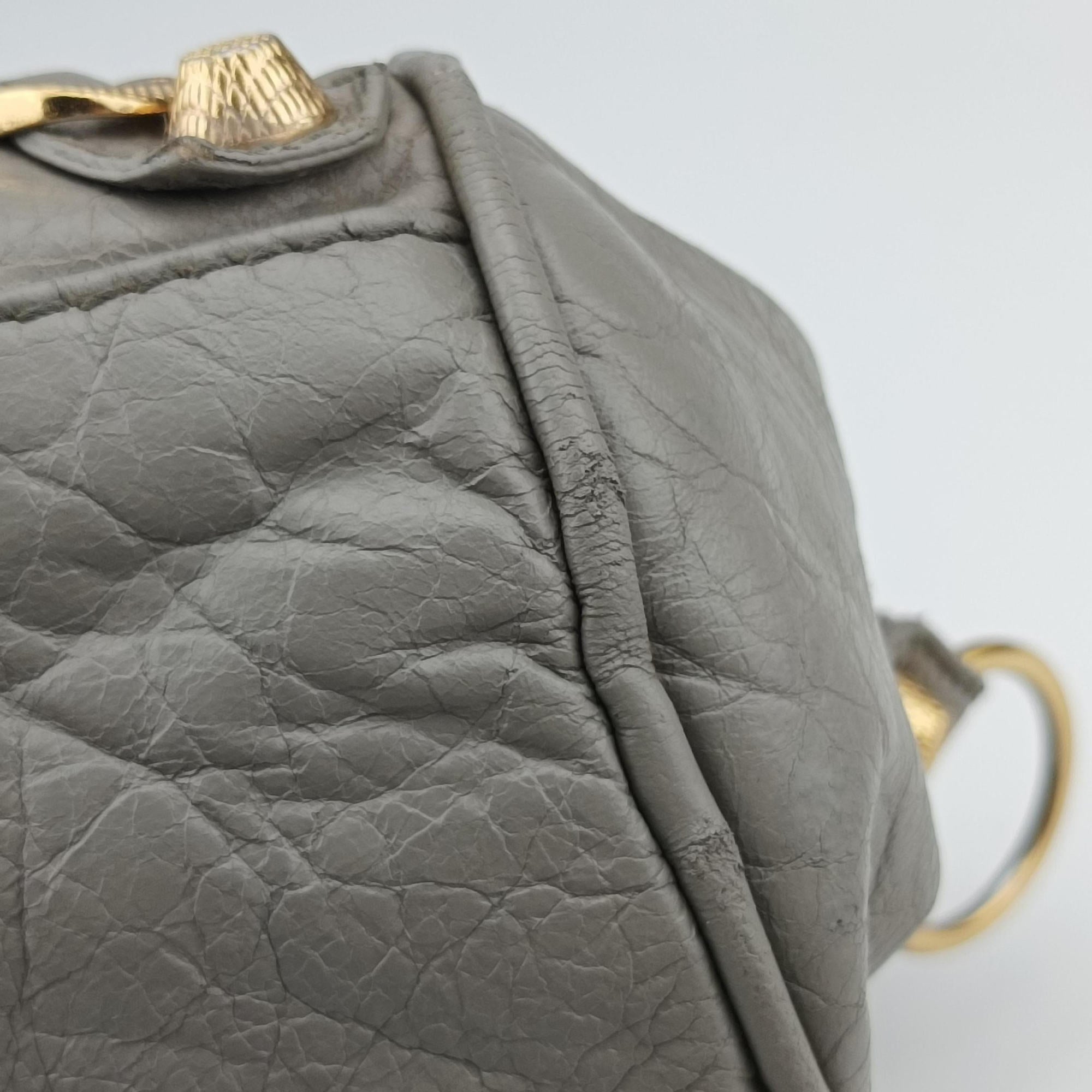 Secondhand Balenciaga Maxi Twiggy Grey Leather  shoulderbag | stylenewstar