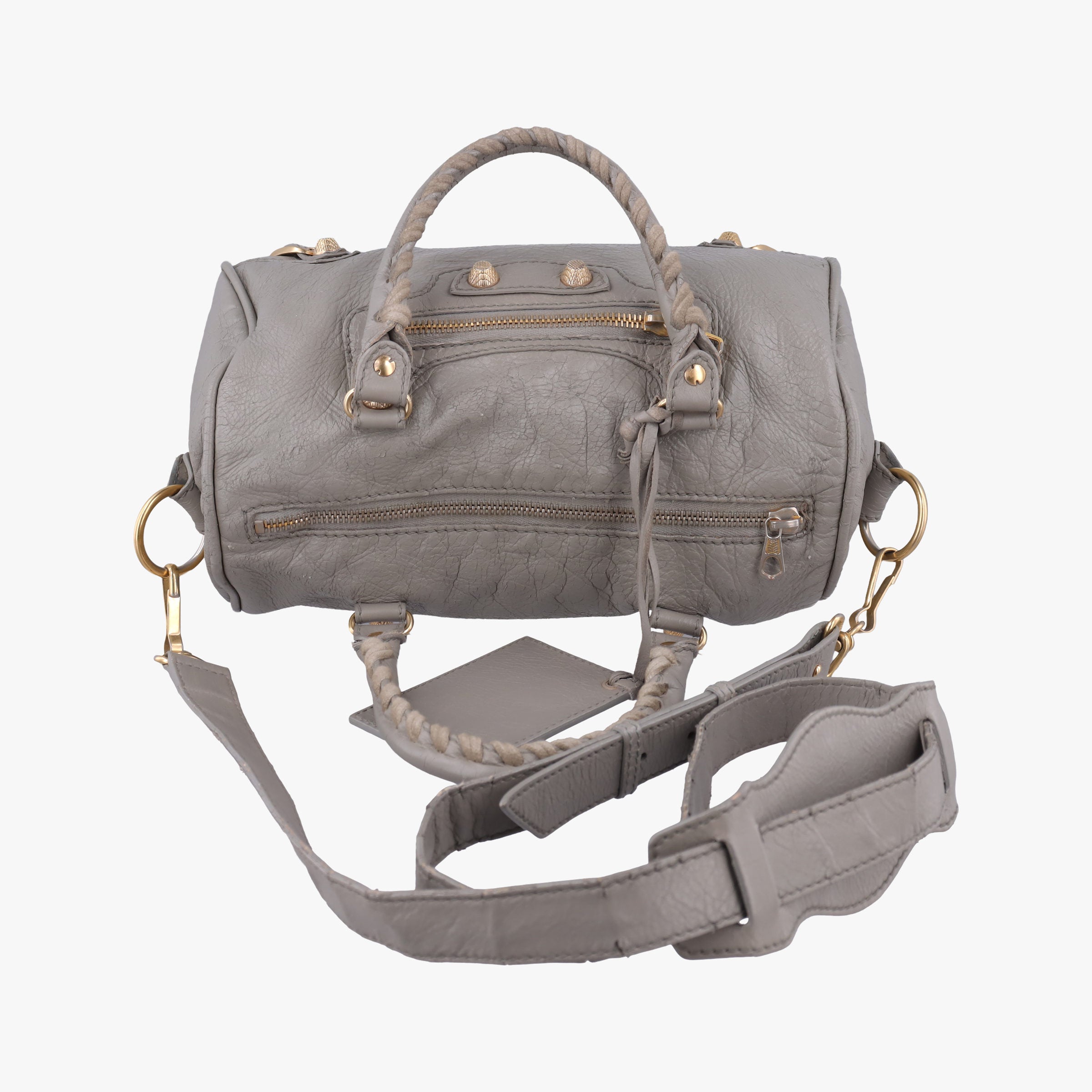 Secondhand Balenciaga Maxi Twiggy Grey Leather  shoulderbag | stylenewstar