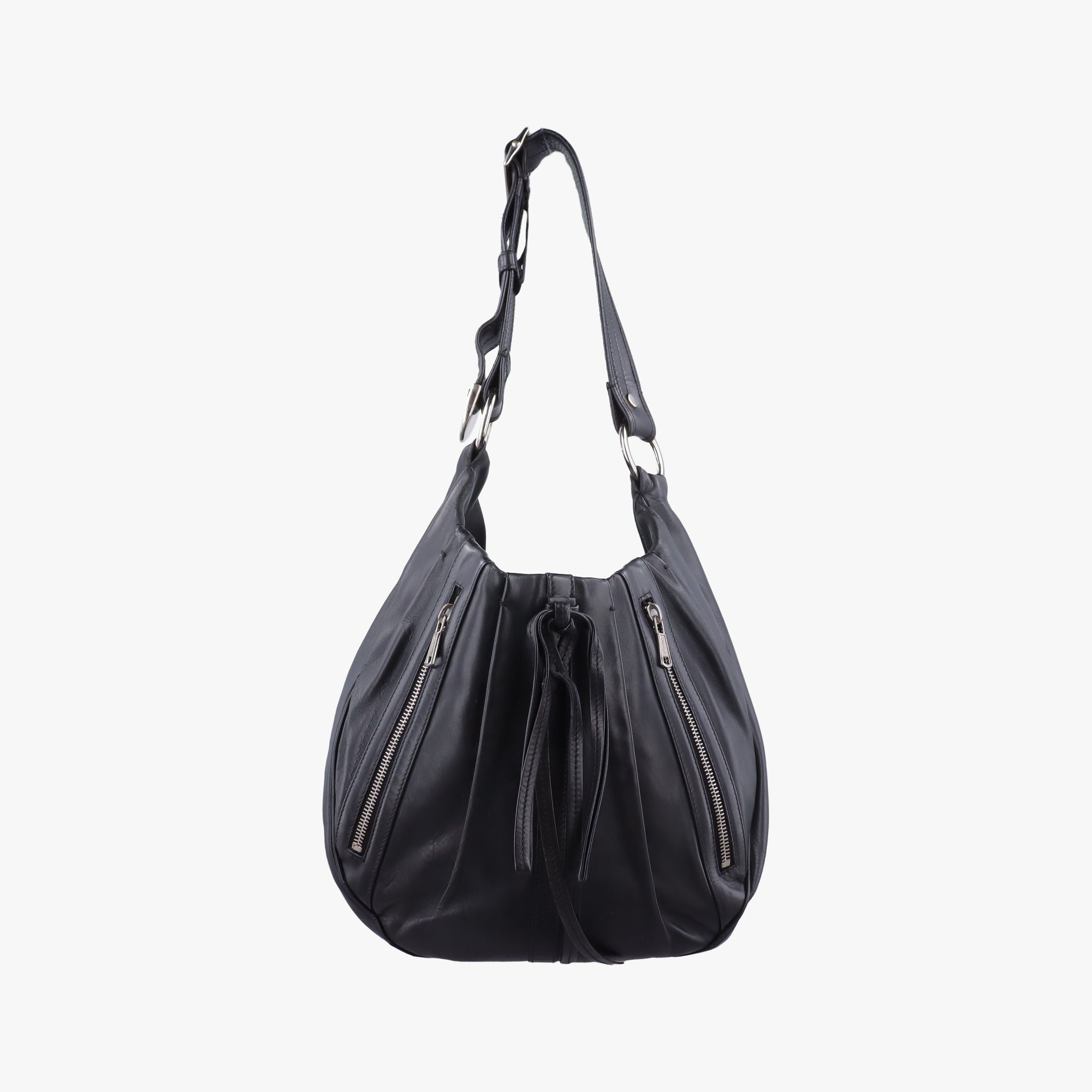 Secondhand Yves Saint Laurent Rive Gauche Black Leather 120435 shoulderbag | stylenewstar
