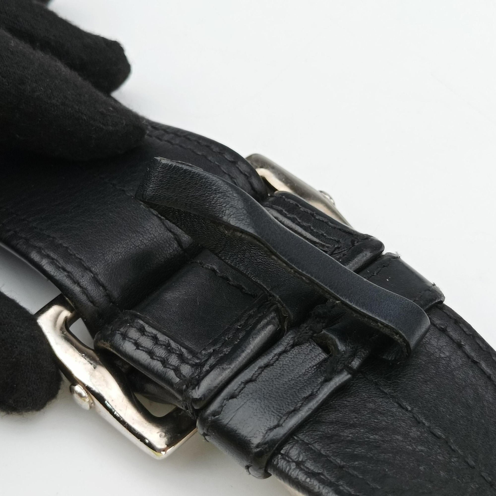 Secondhand Yves Saint Laurent Rive Gauche Black Leather 120435 shoulderbag | stylenewstar