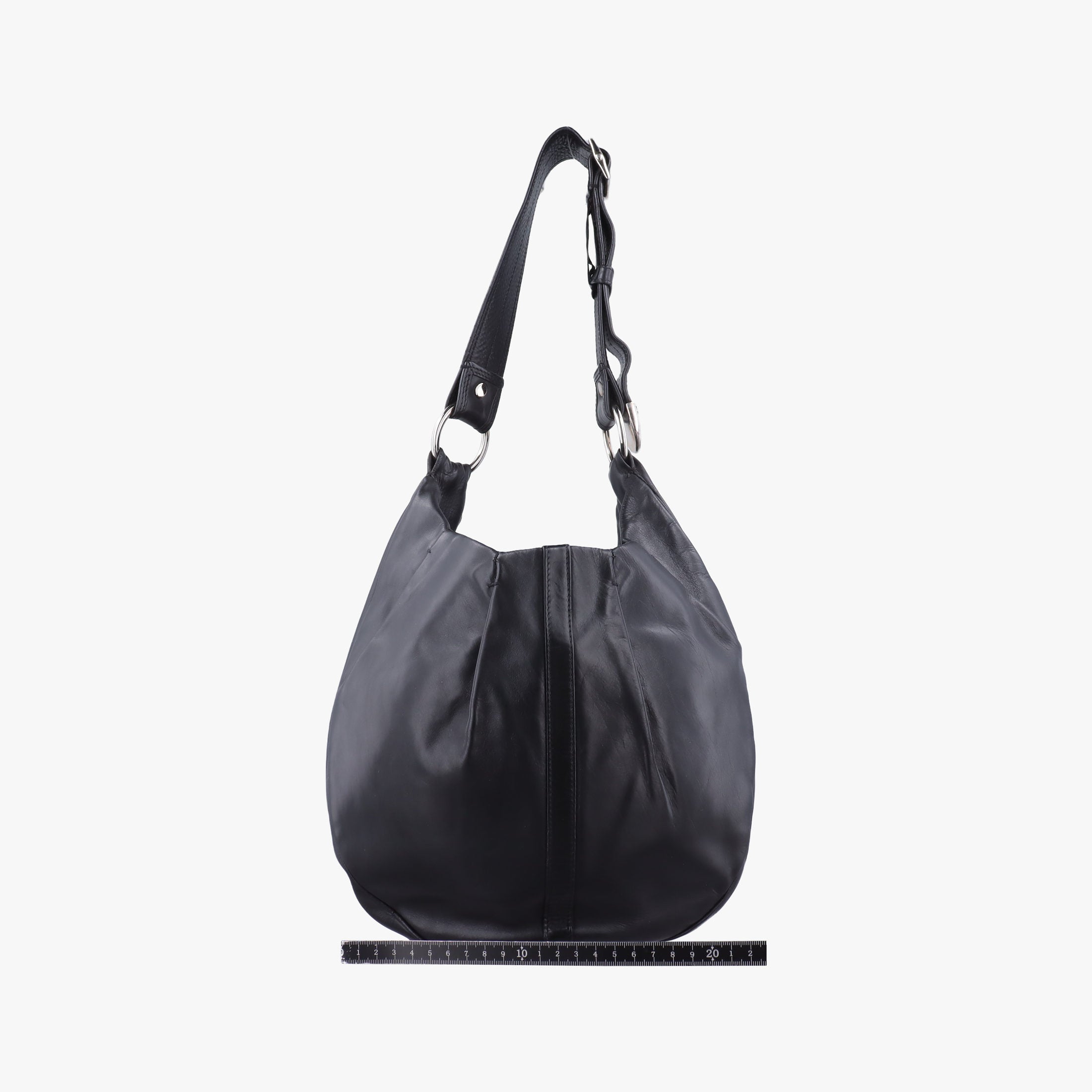 Secondhand Yves Saint Laurent Rive Gauche Black Leather 120435 shoulderbag | stylenewstar