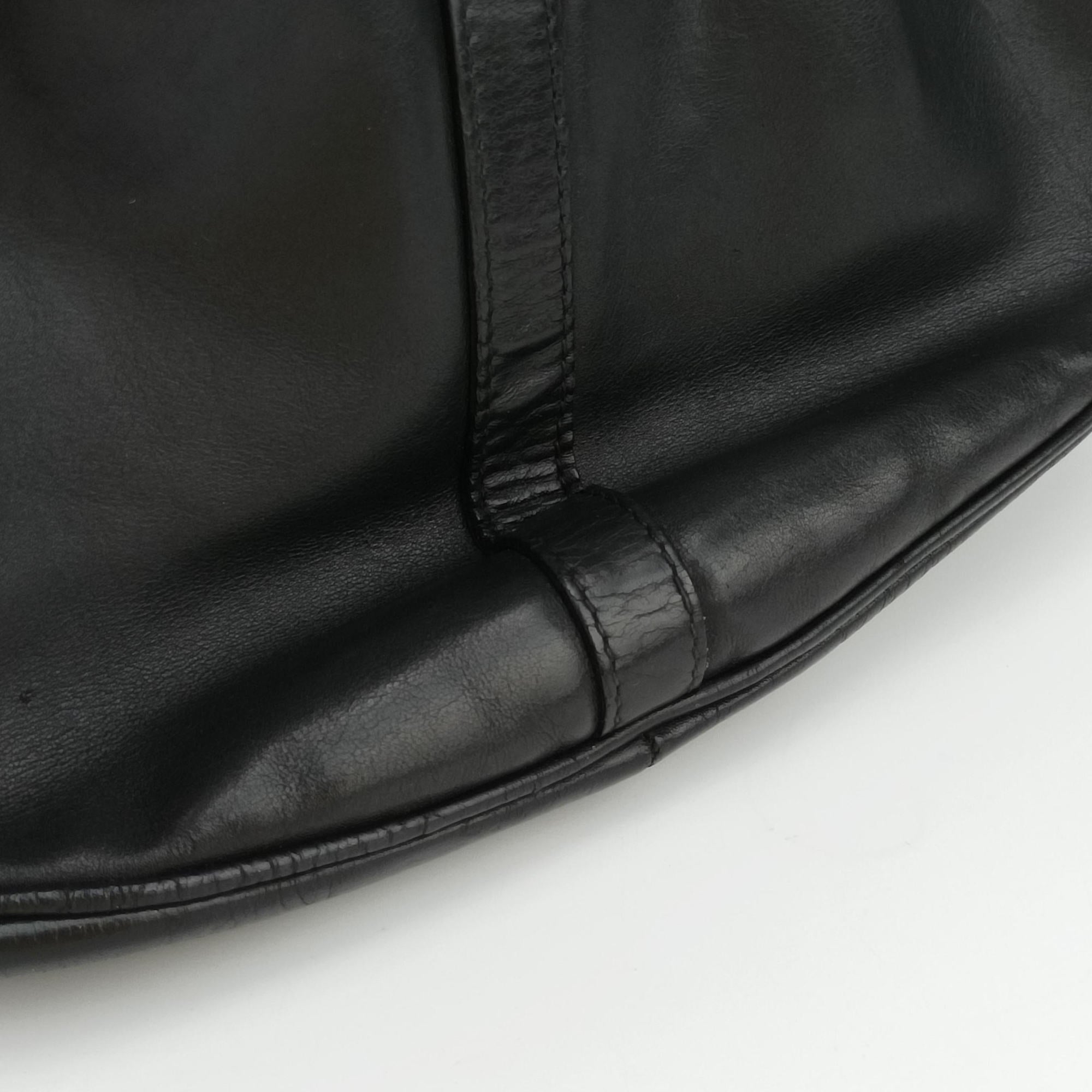 Secondhand Yves Saint Laurent Rive Gauche Black Leather 120435 shoulderbag | stylenewstar