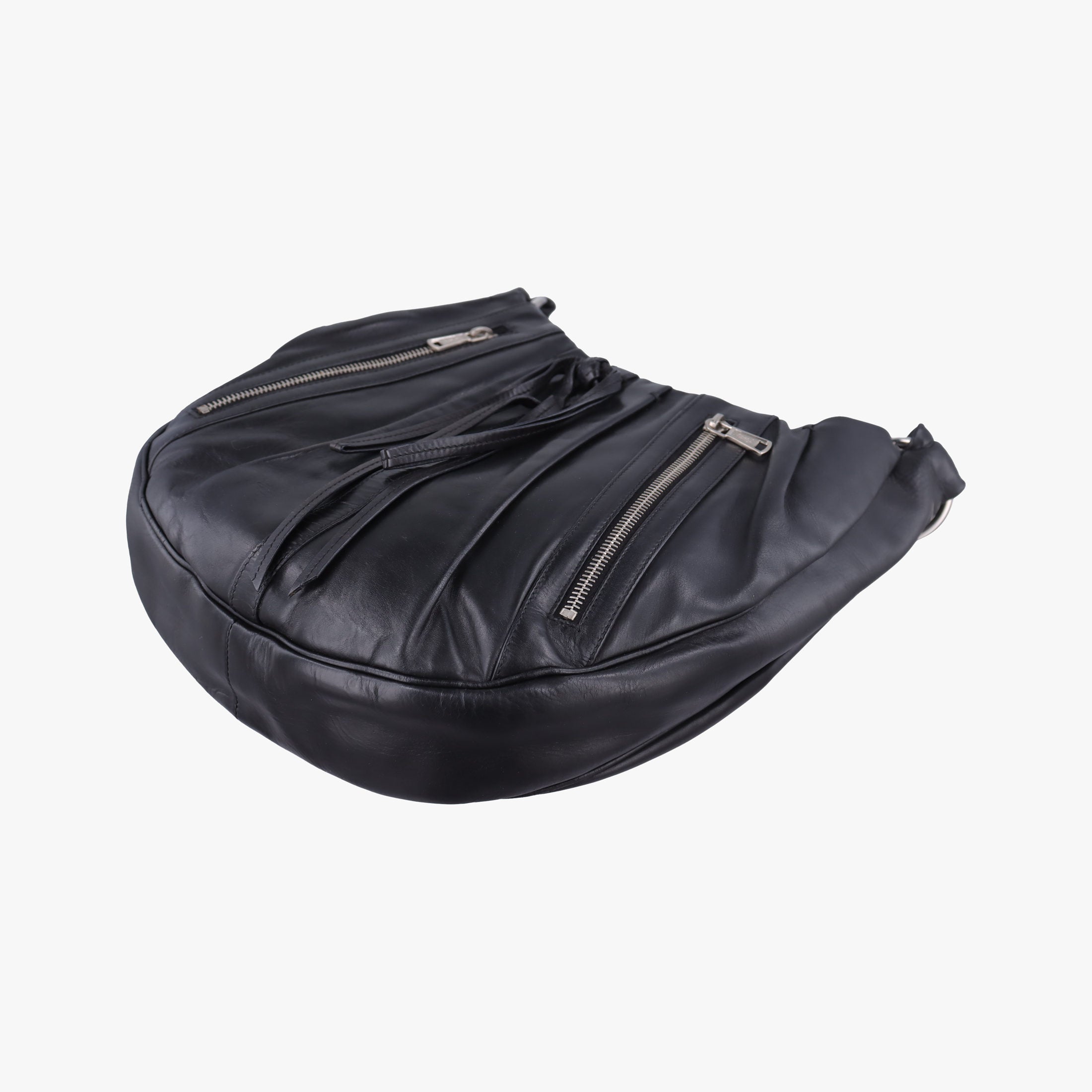 Secondhand Yves Saint Laurent Rive Gauche Black Leather 120435 shoulderbag | stylenewstar