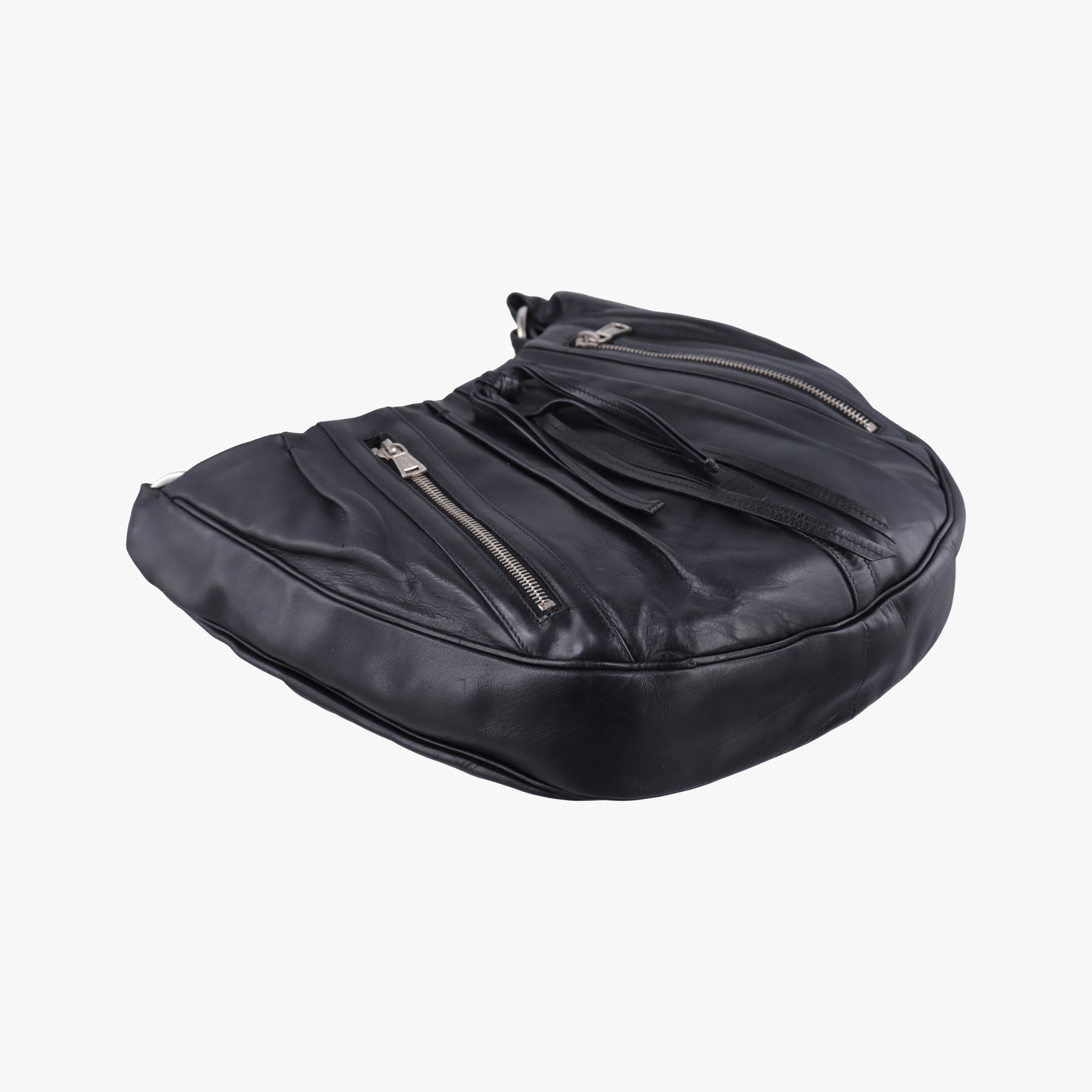 Secondhand Yves Saint Laurent Rive Gauche Black Leather 120435 shoulderbag | stylenewstar