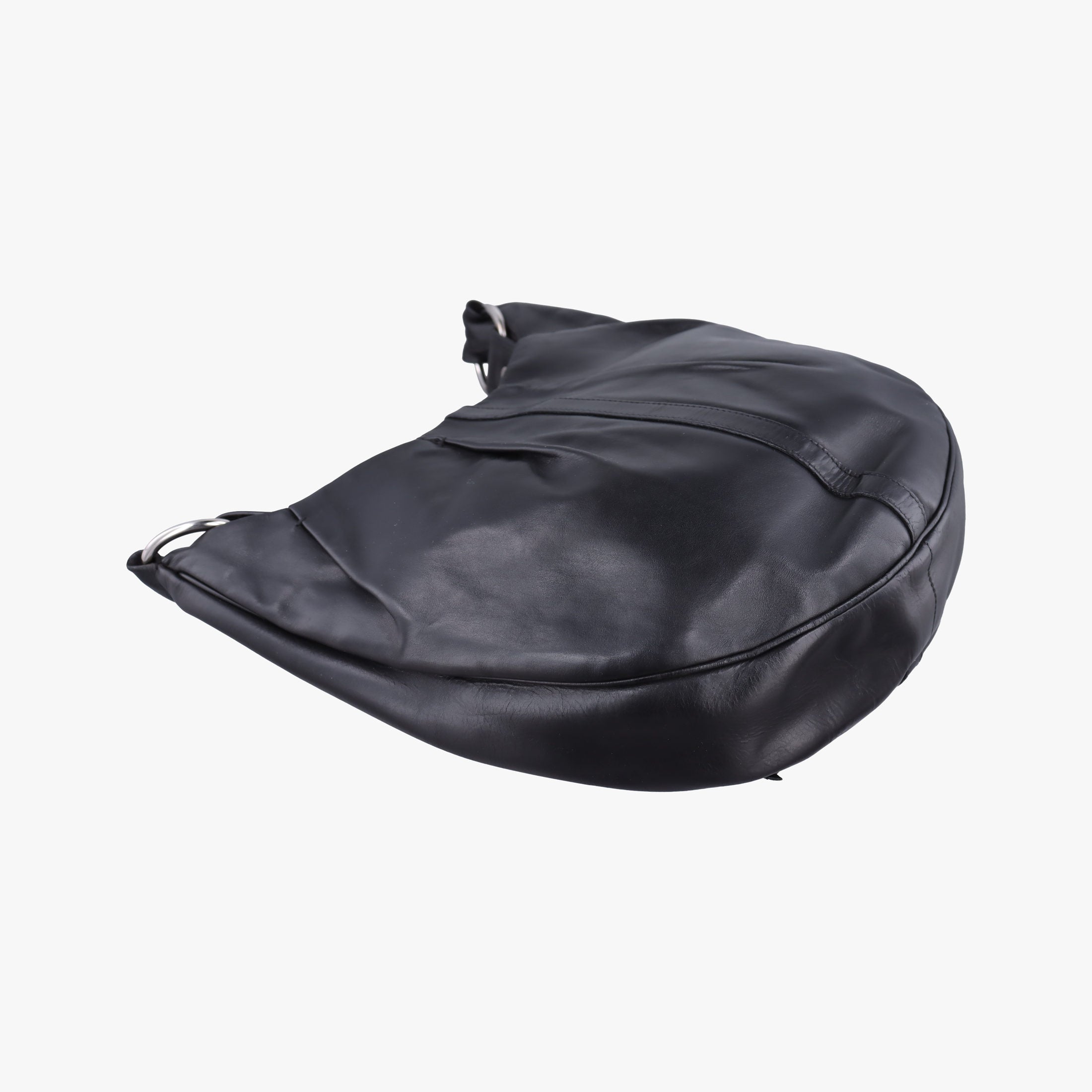 Secondhand Yves Saint Laurent Rive Gauche Black Leather 120435 shoulderbag | stylenewstar