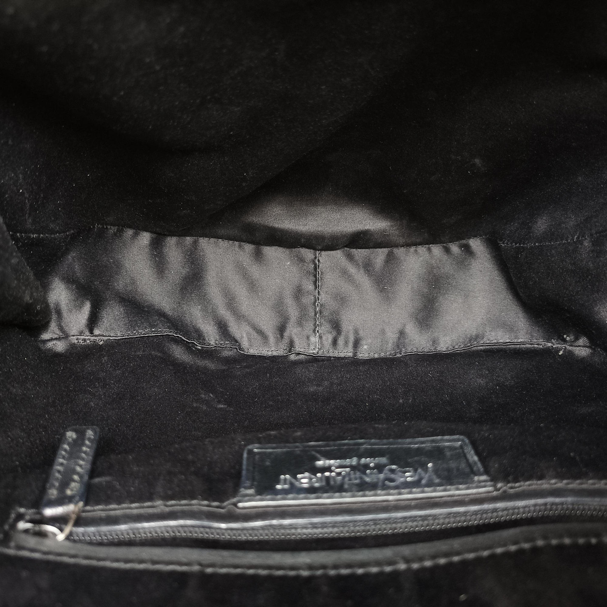 Secondhand Yves Saint Laurent Rive Gauche Black Leather 120435 shoulderbag | stylenewstar