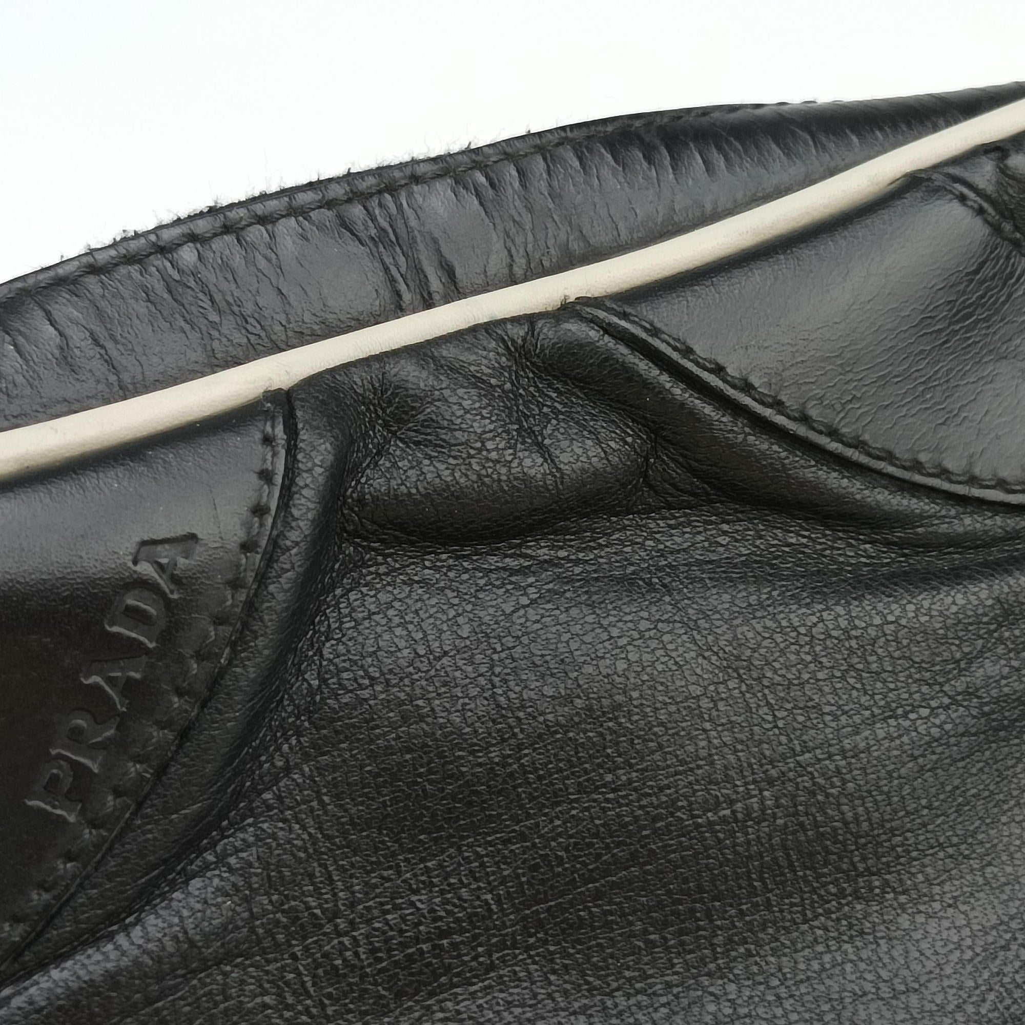 Pre-owned Prada Small Bowling Black  Leather  shoulderbag | stylenewstar