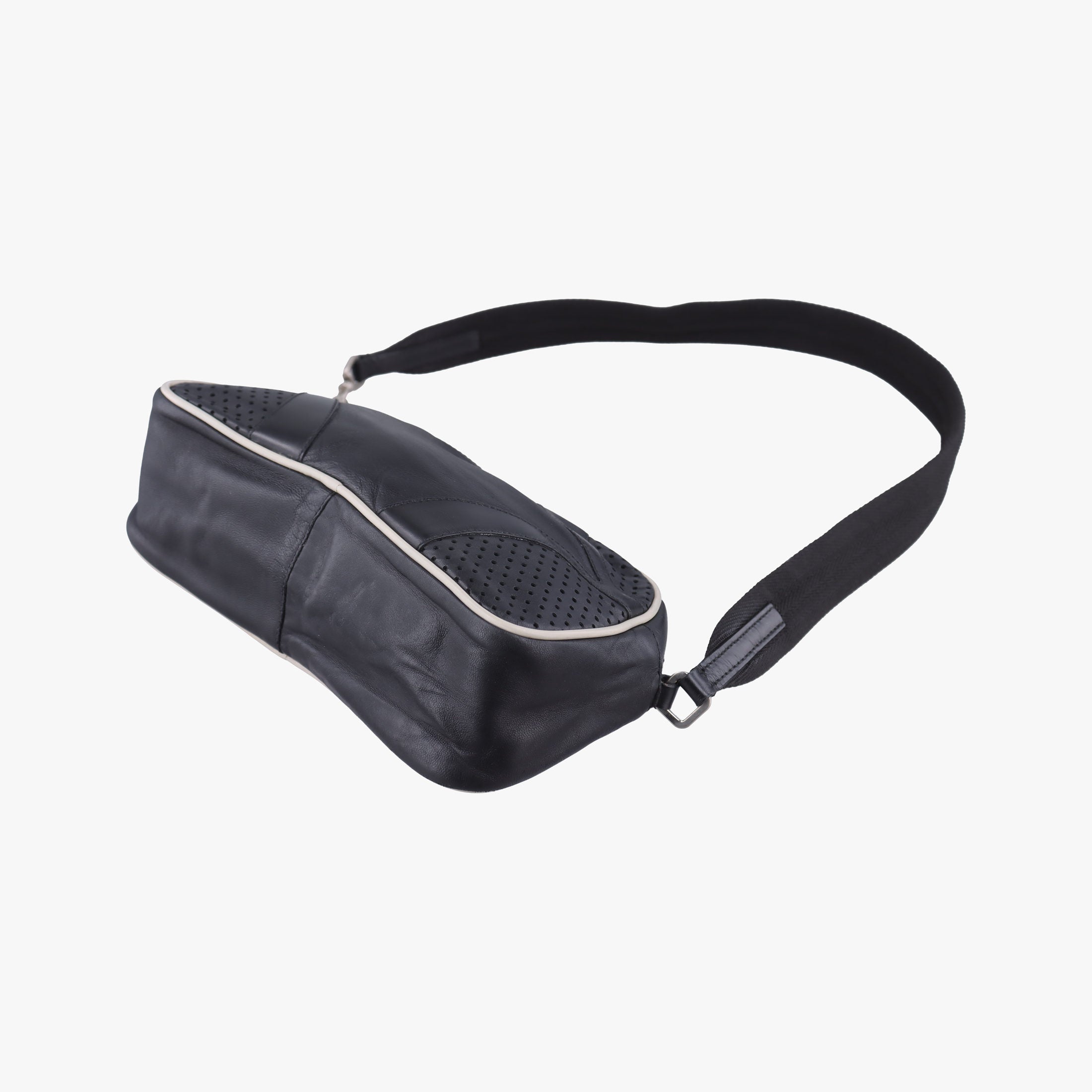 Pre-owned Prada Small Bowling Black  Leather  shoulderbag | stylenewstar