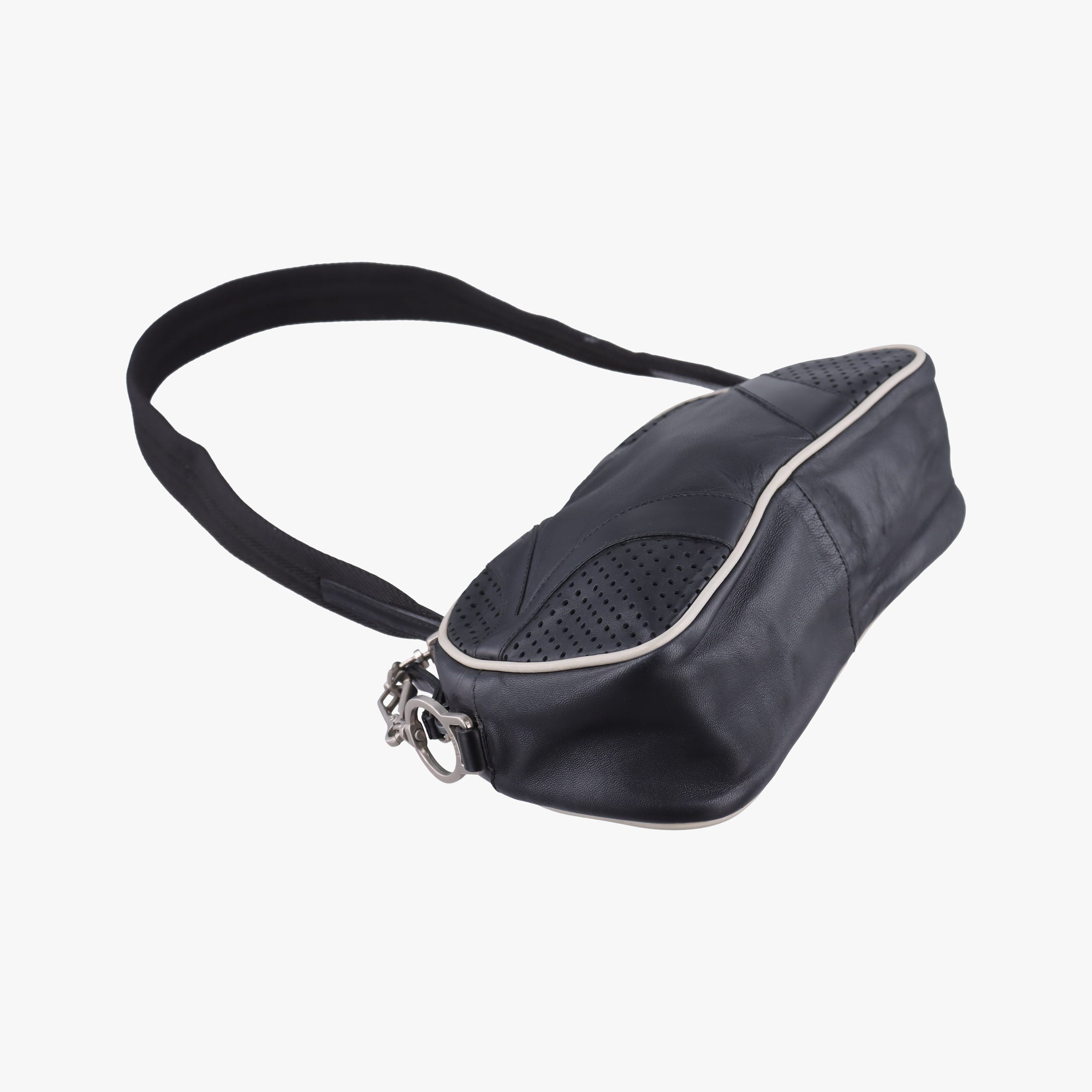 Pre-owned Prada Small Bowling Black  Leather  shoulderbag | stylenewstar