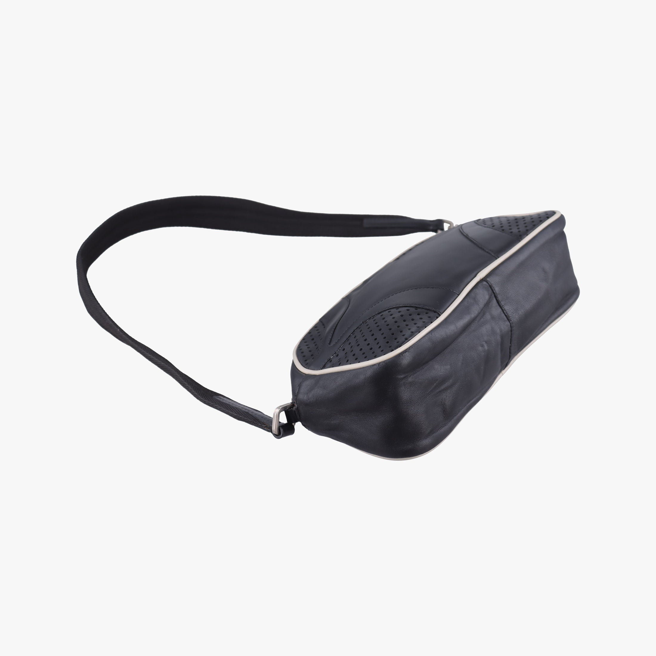 Pre-owned Prada Small Bowling Black  Leather  shoulderbag | stylenewstar