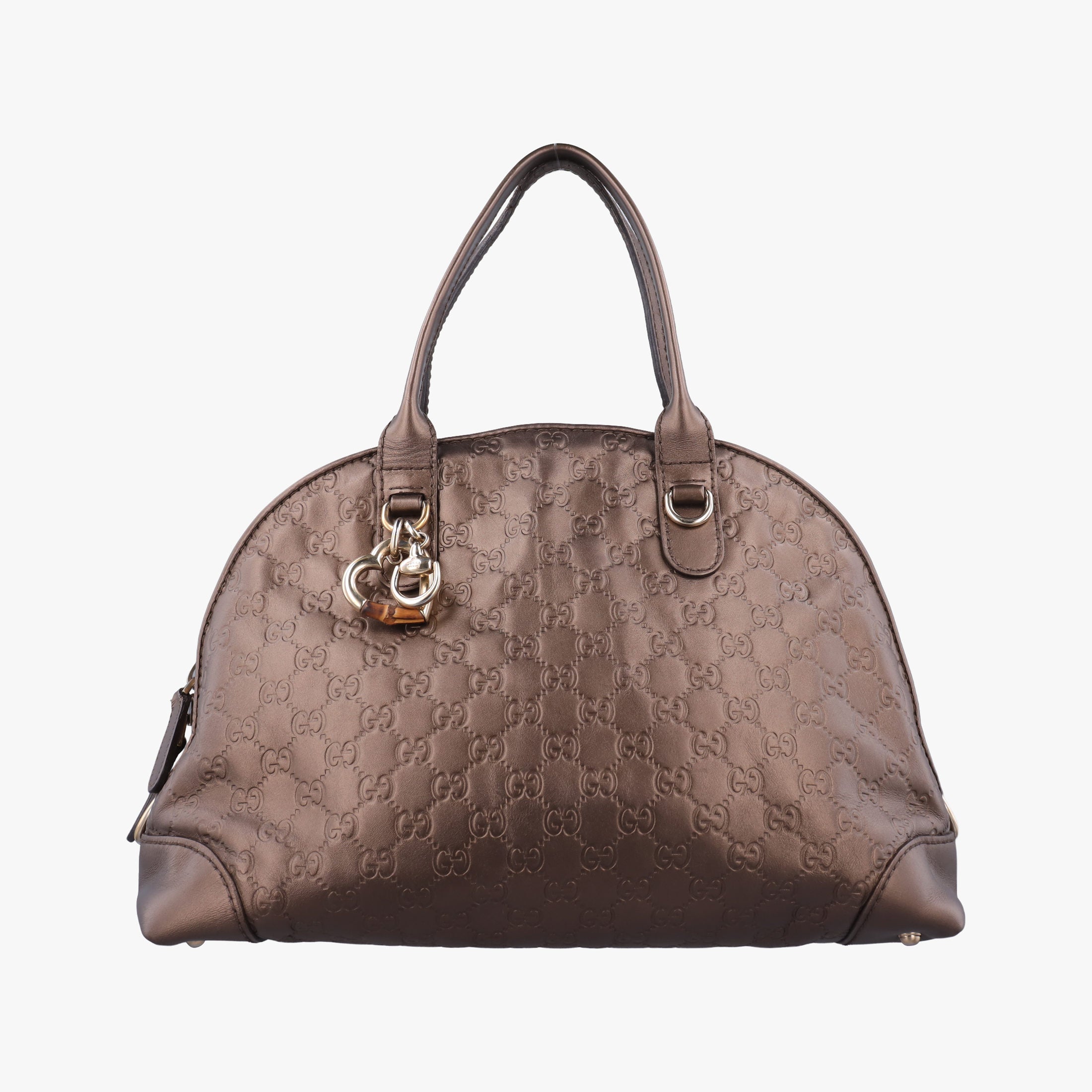 Vintage Gucci Heart Bit charm Brown leather 269954 handbag | stylenewstar
