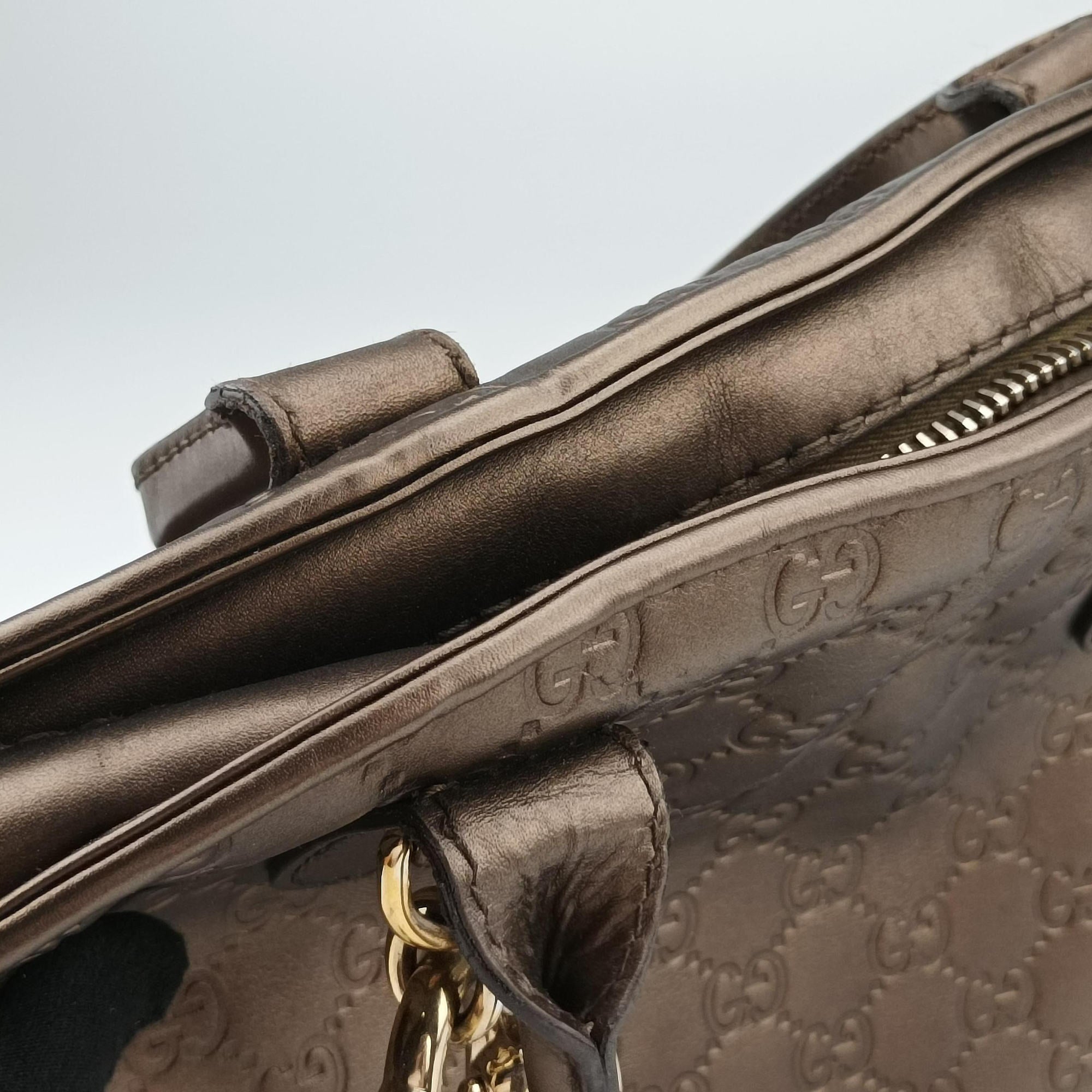 Vintage Gucci Heart Bit charm Brown leather 269954 handbag | stylenewstar