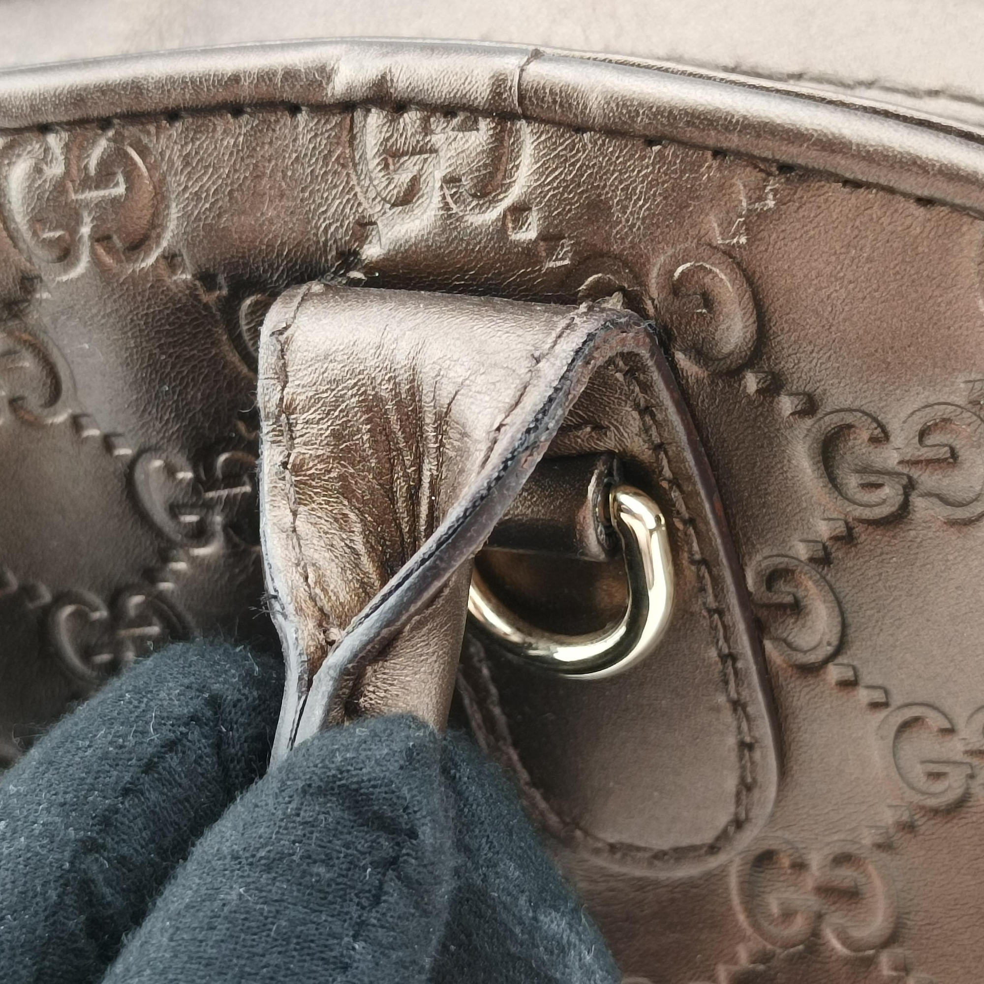 Vintage Gucci Heart Bit charm Brown leather 269954 handbag | stylenewstar