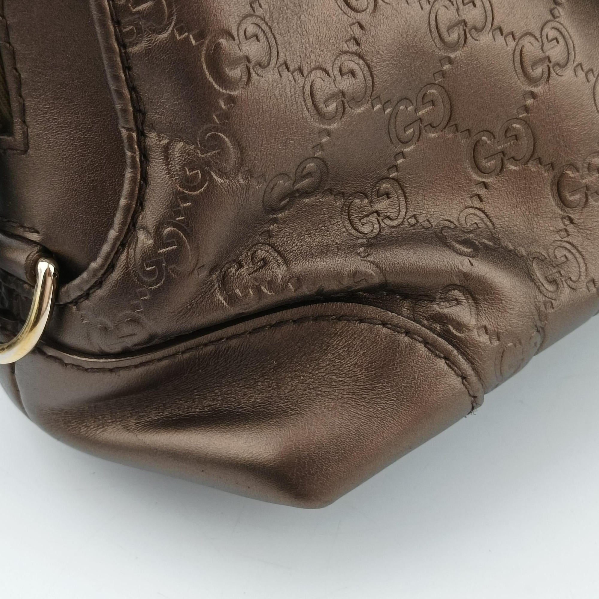 Vintage Gucci Heart Bit charm Brown leather 269954 handbag | stylenewstar