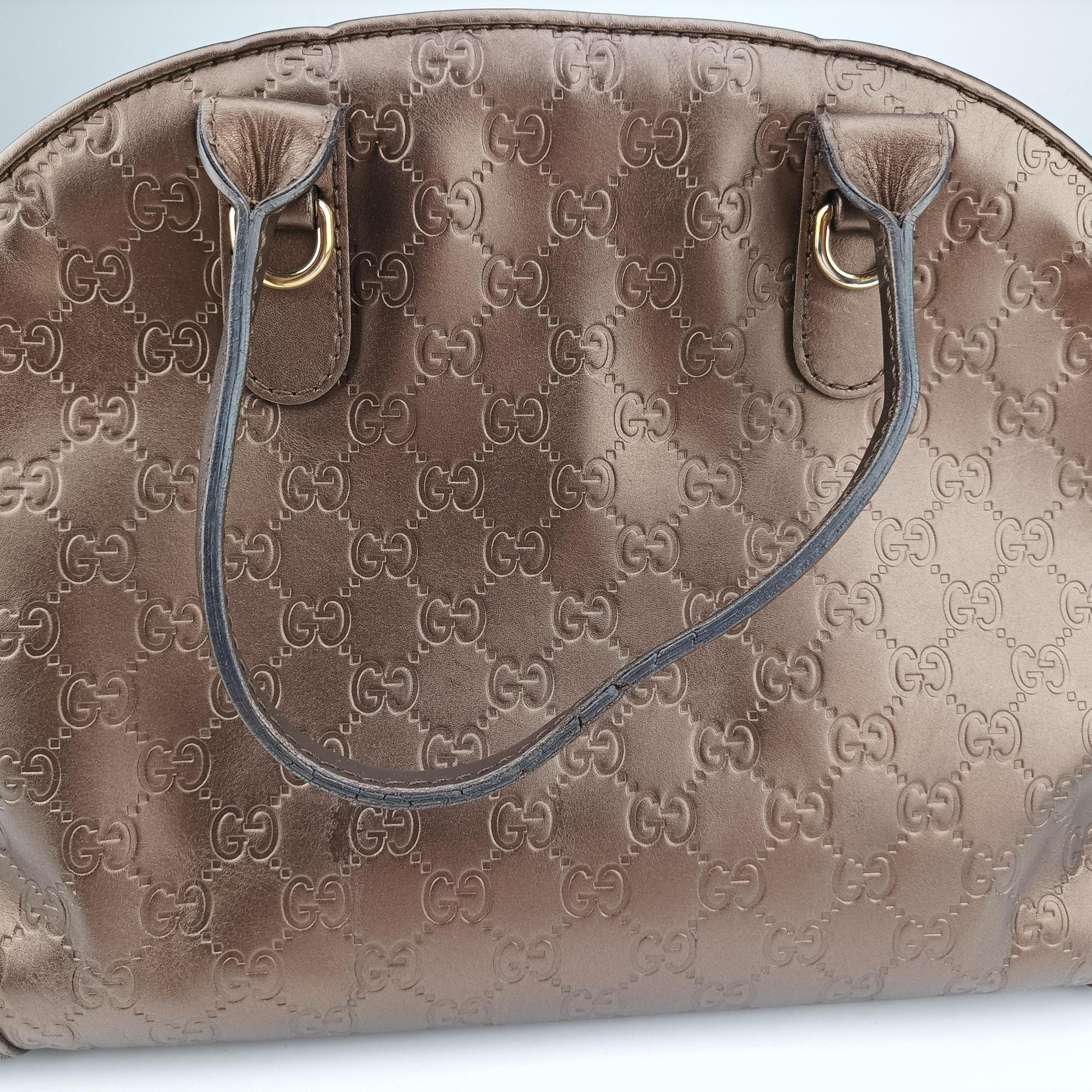 Vintage Gucci Heart Bit charm Brown leather 269954 handbag | stylenewstar