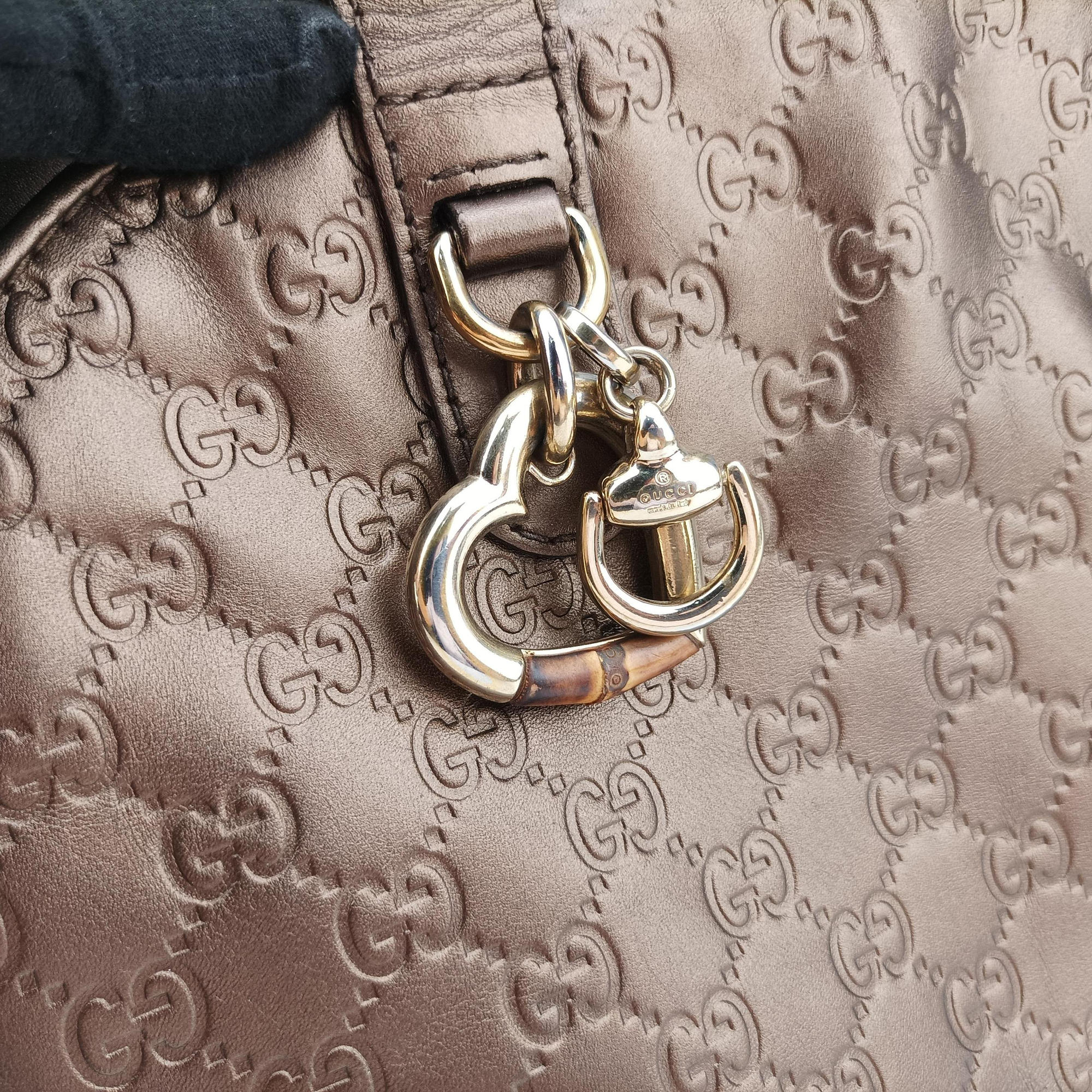 Vintage Gucci Heart Bit charm Brown leather 269954 handbag | stylenewstar