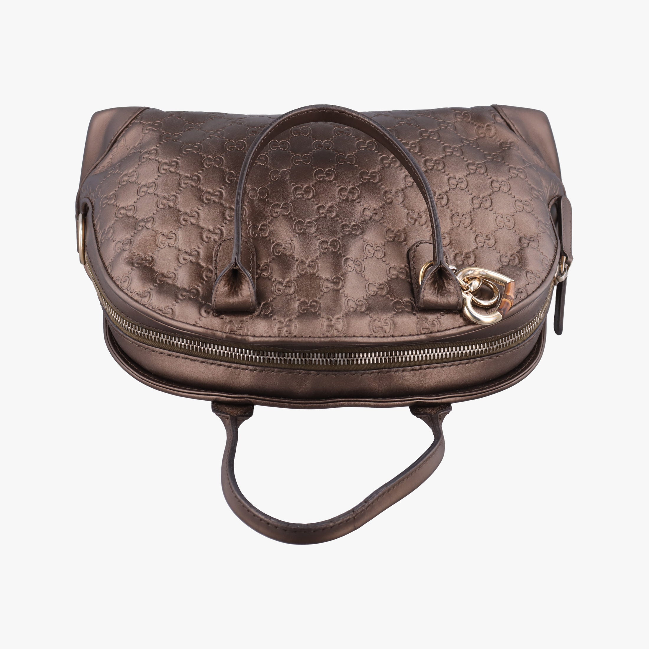 Vintage Gucci Heart Bit charm Brown leather 269954 handbag | stylenewstar