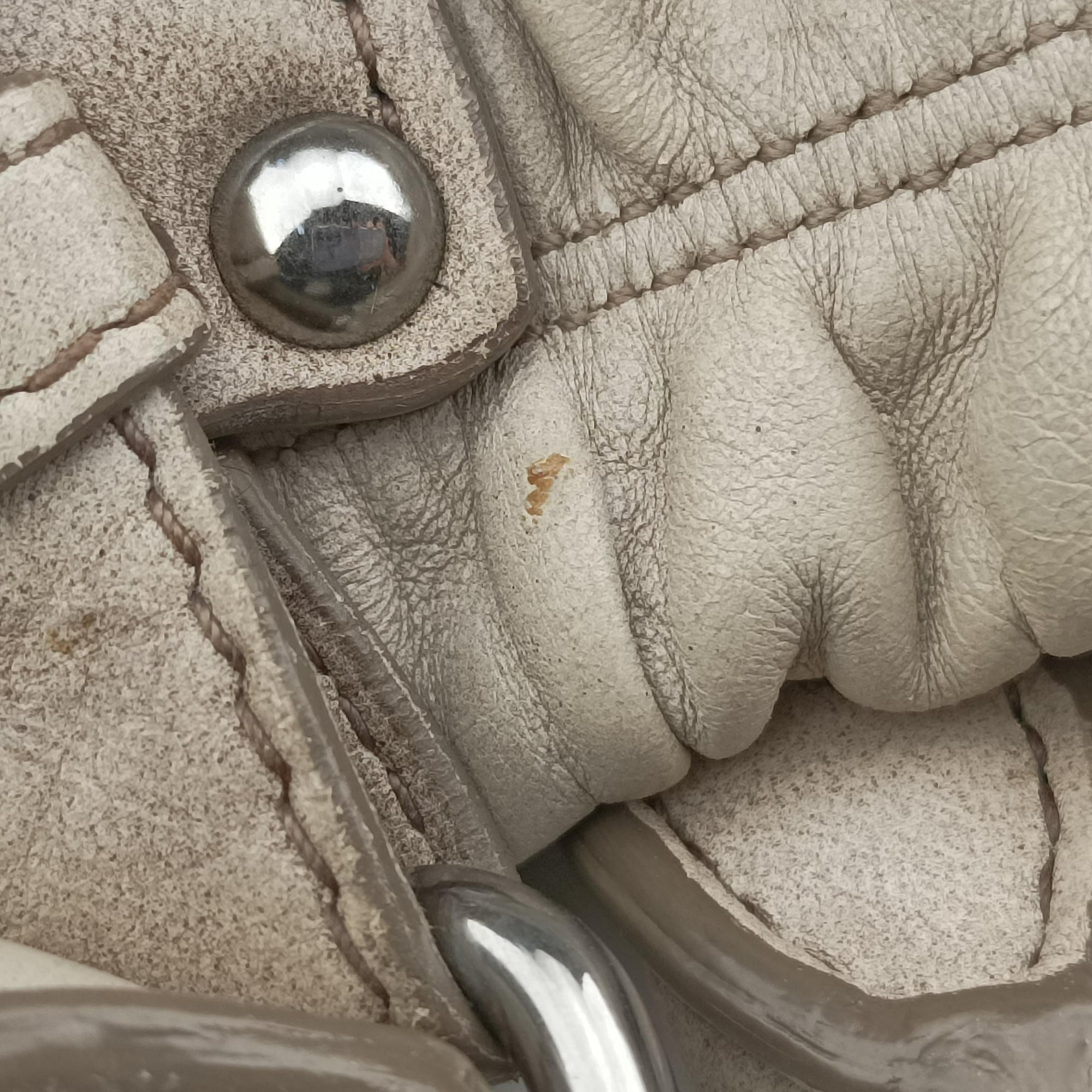 Pre-owned Prada Gaufre Brown × Beige lambskin BN1702 shoulderbag | stylenewstar
