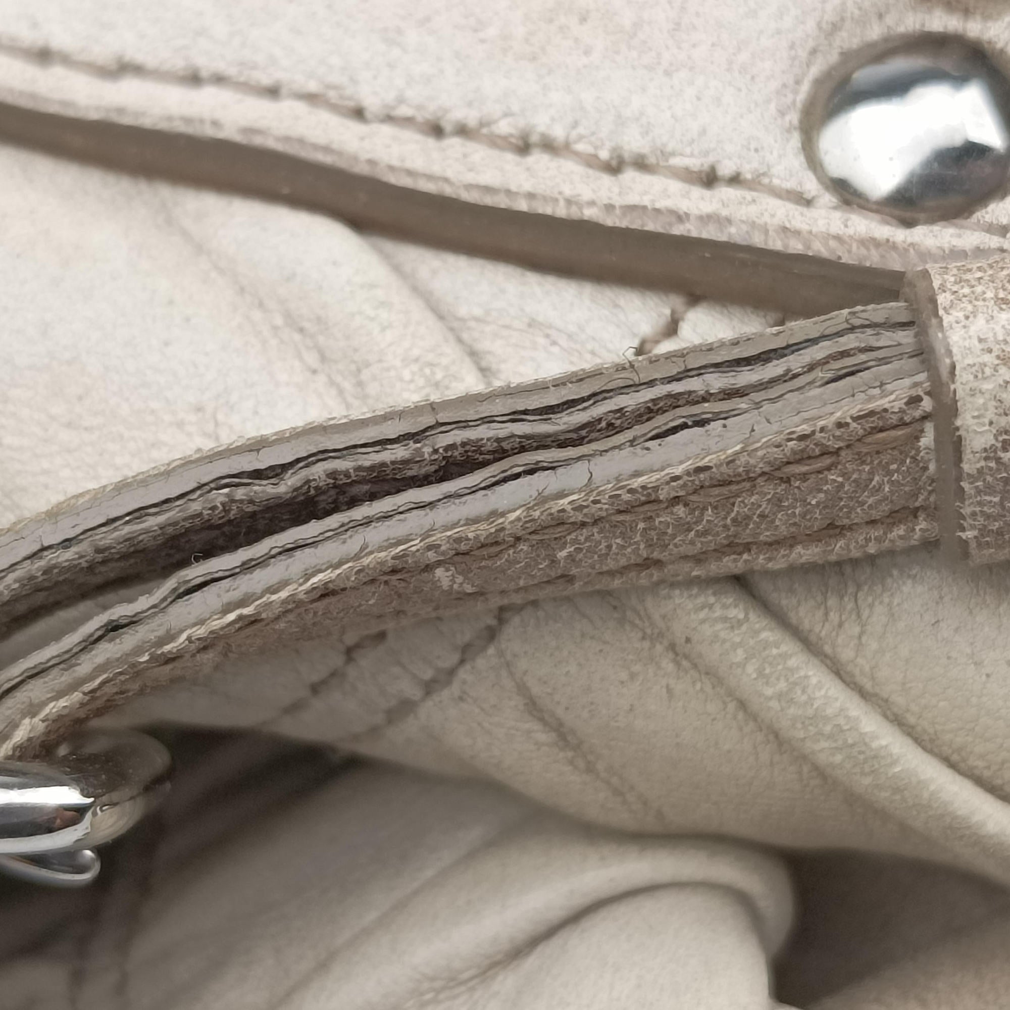 Pre-owned Prada Gaufre Brown × Beige lambskin BN1702 shoulderbag | stylenewstar