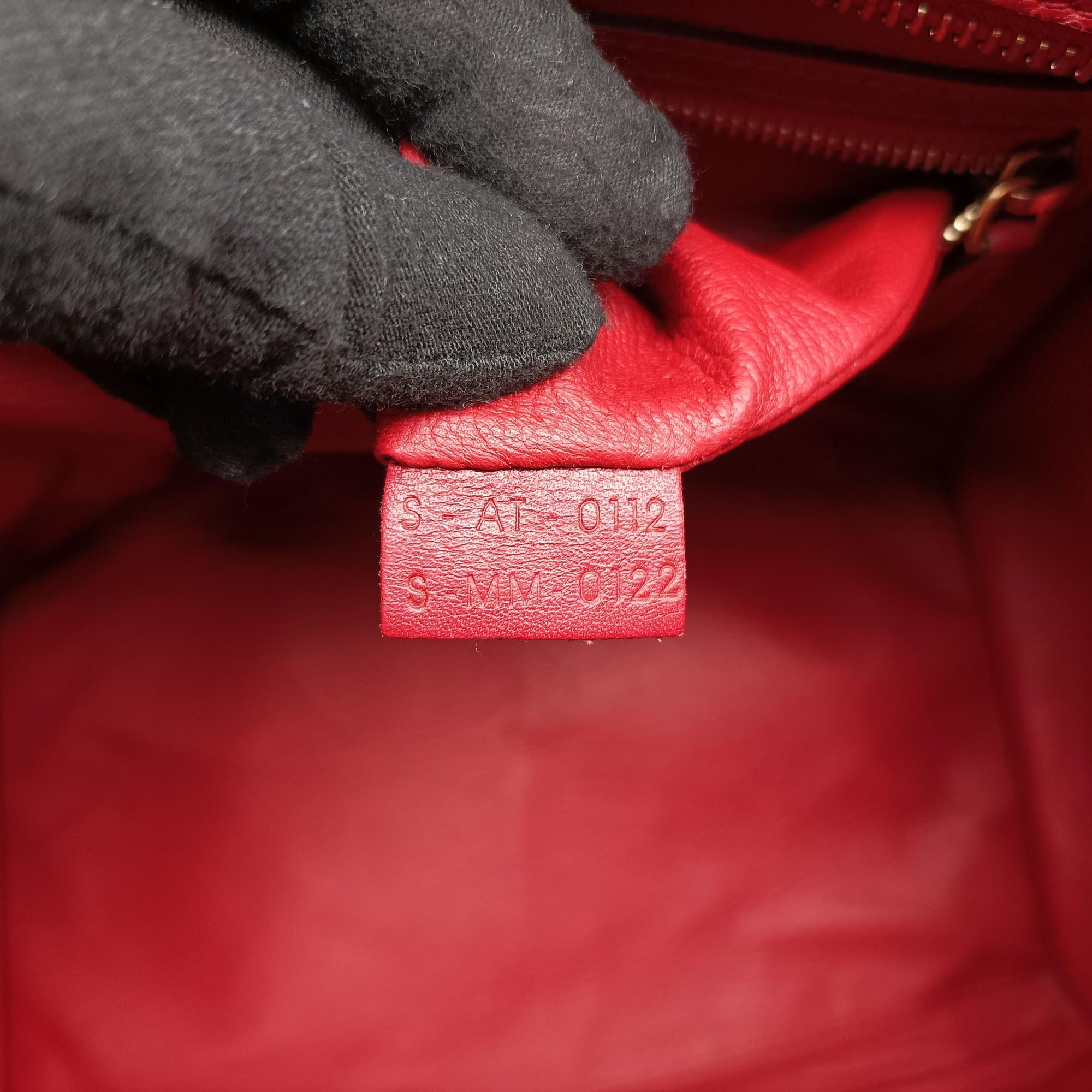 Pre-owned Celine Luggage Mini Shopper Red Leather  handbag | stylenewstar