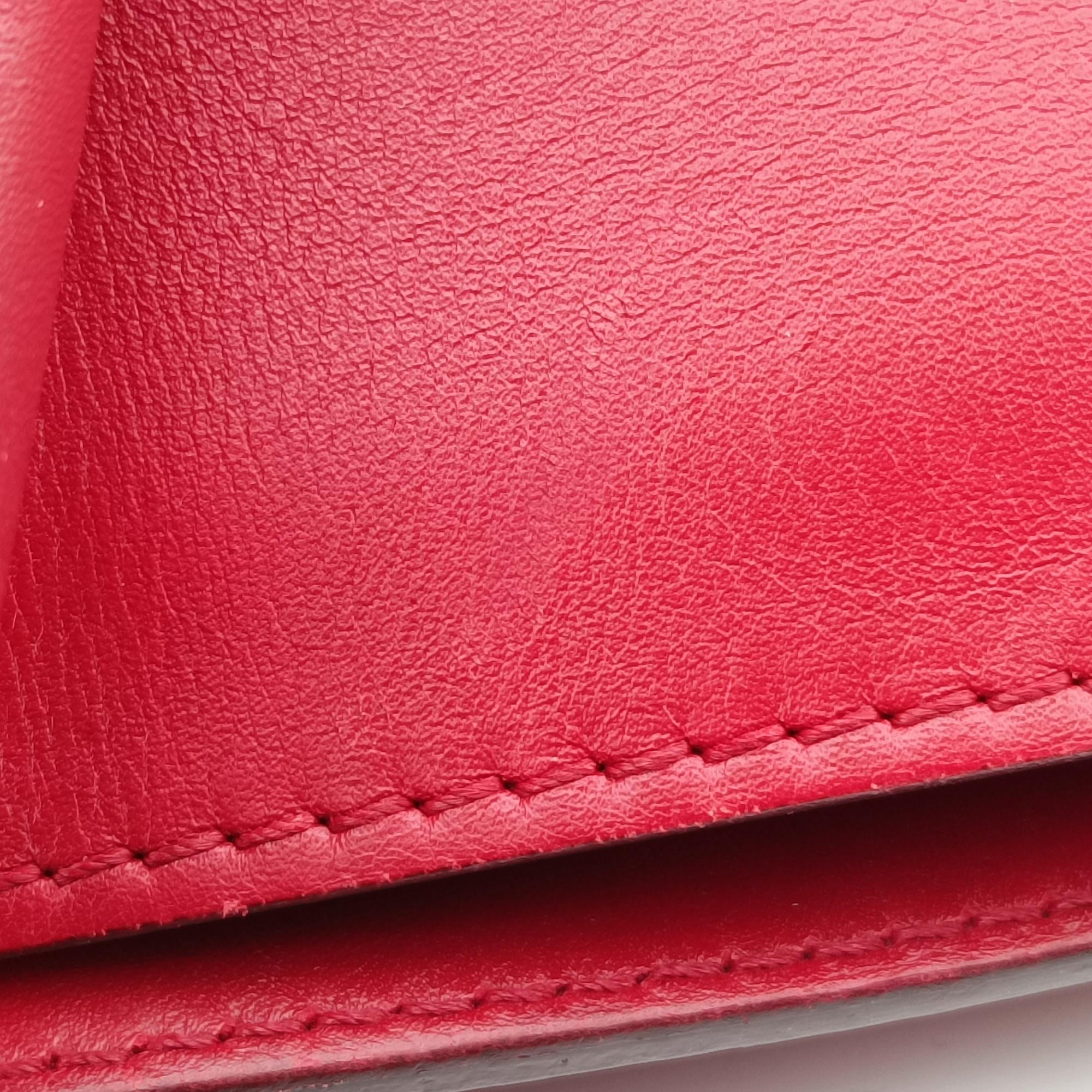 Pre-owned Celine Luggage Mini Shopper Red Leather  handbag | stylenewstar