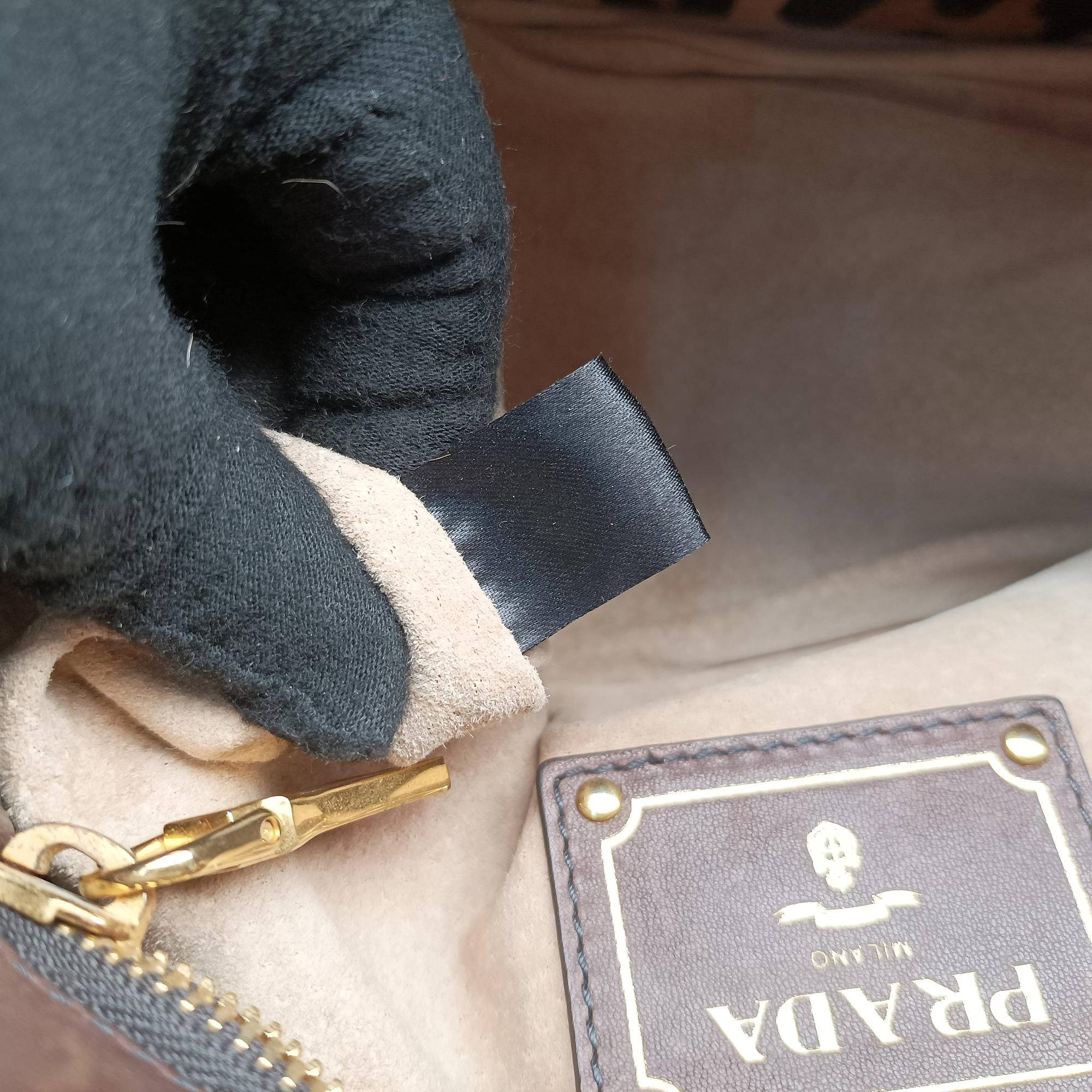 Pre-owned Prada Leopard Print Brown×Multicolour ponyhair  shoulderbag | stylenewstar