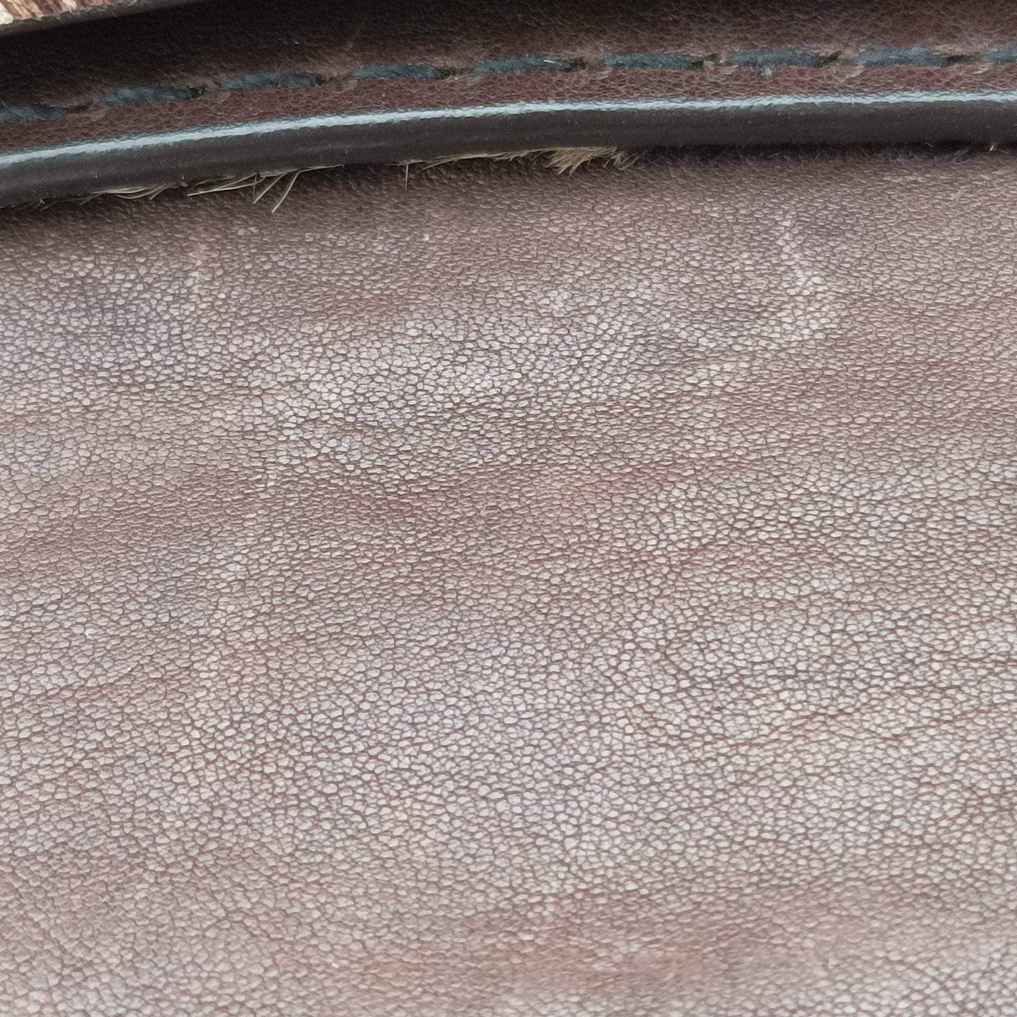 Pre-owned Prada Leopard Print Brown×Multicolour ponyhair  shoulderbag | stylenewstar
