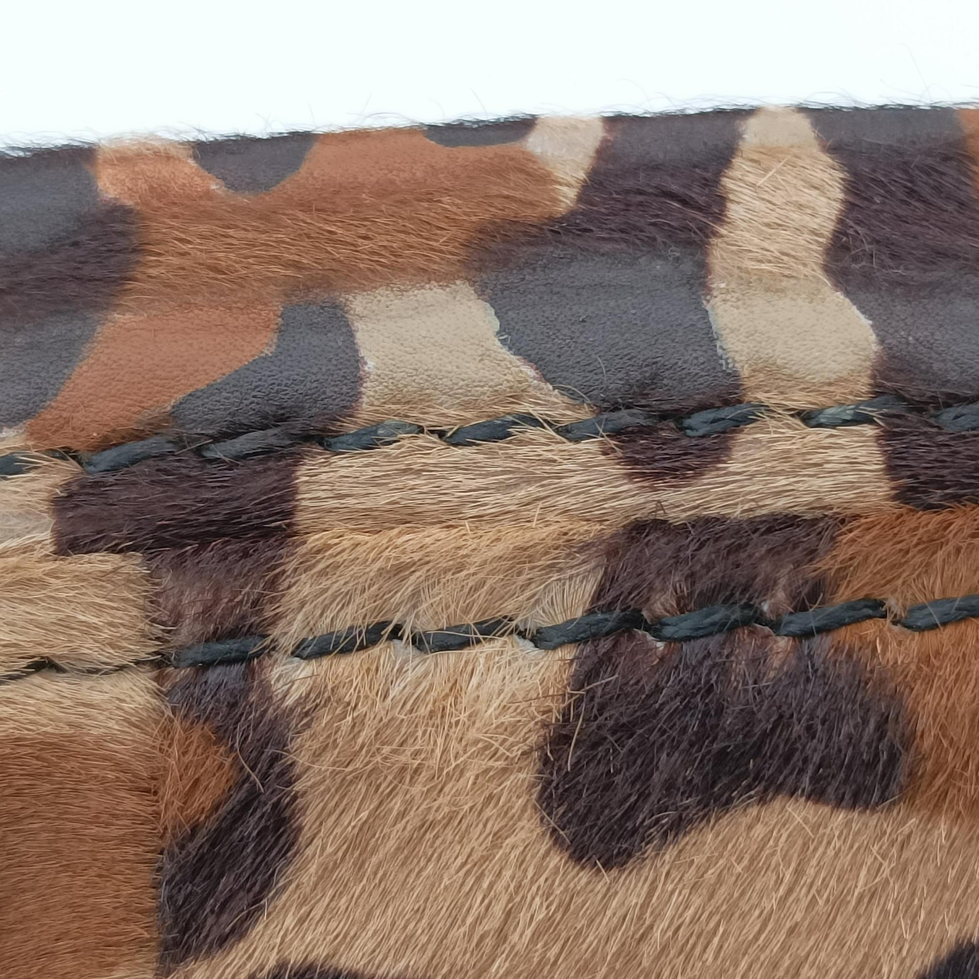 Pre-owned Prada Leopard Print Brown×Multicolour ponyhair  shoulderbag | stylenewstar