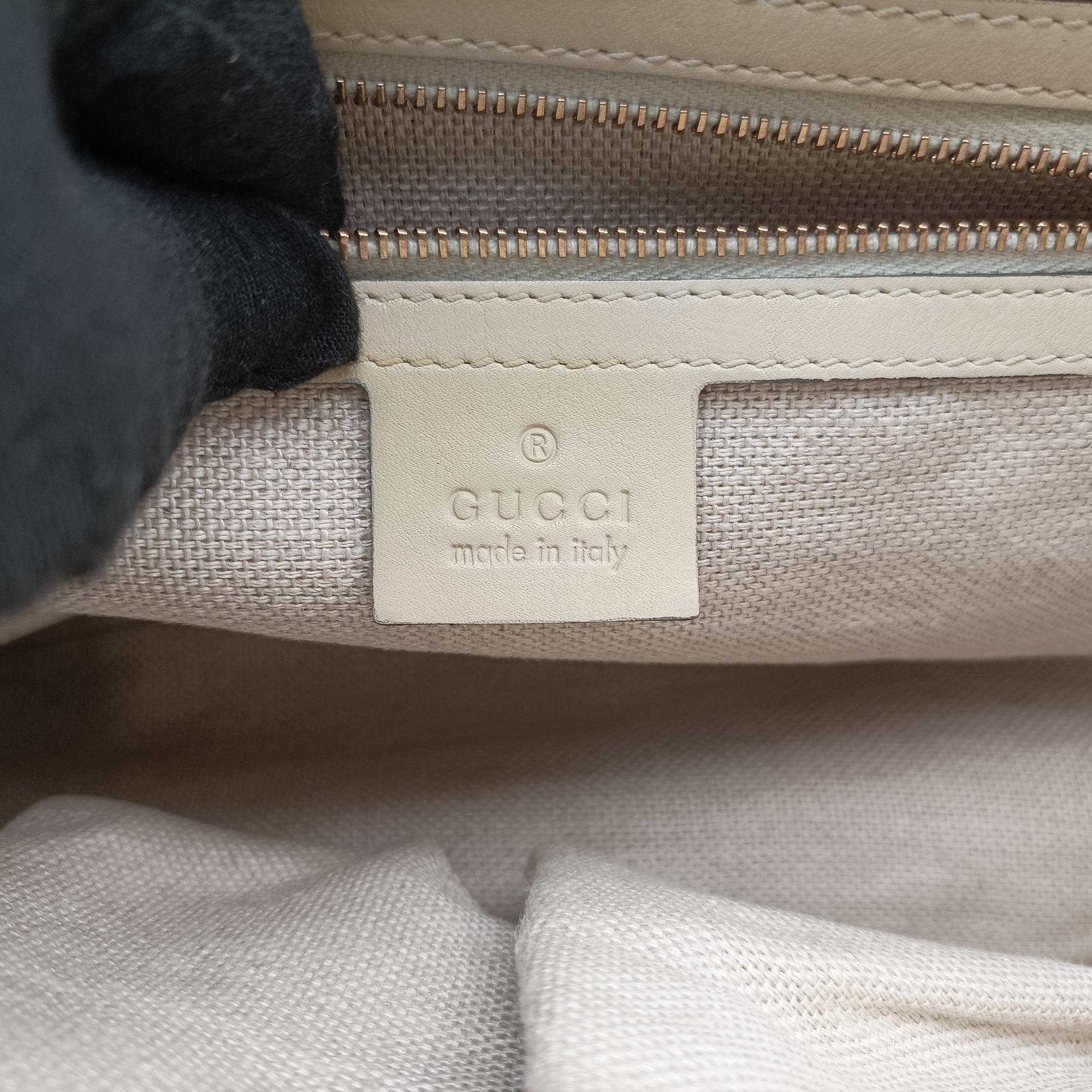 Pre-owned Gucci Snaffle Bit ivory Leather 263955 shoulderbag | stylenewstar