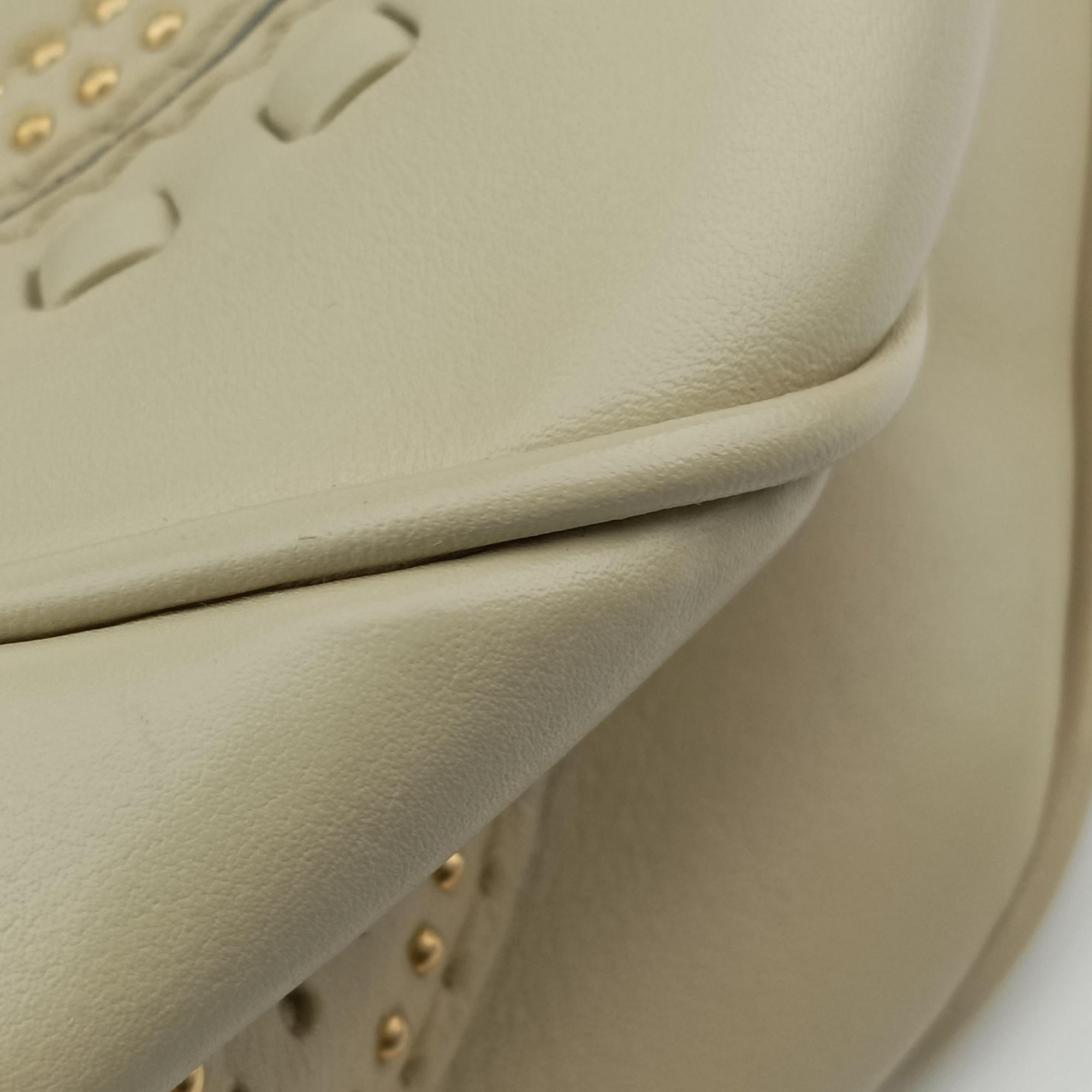 Pre-owned Gucci Snaffle Bit ivory Leather 263955 shoulderbag | stylenewstar