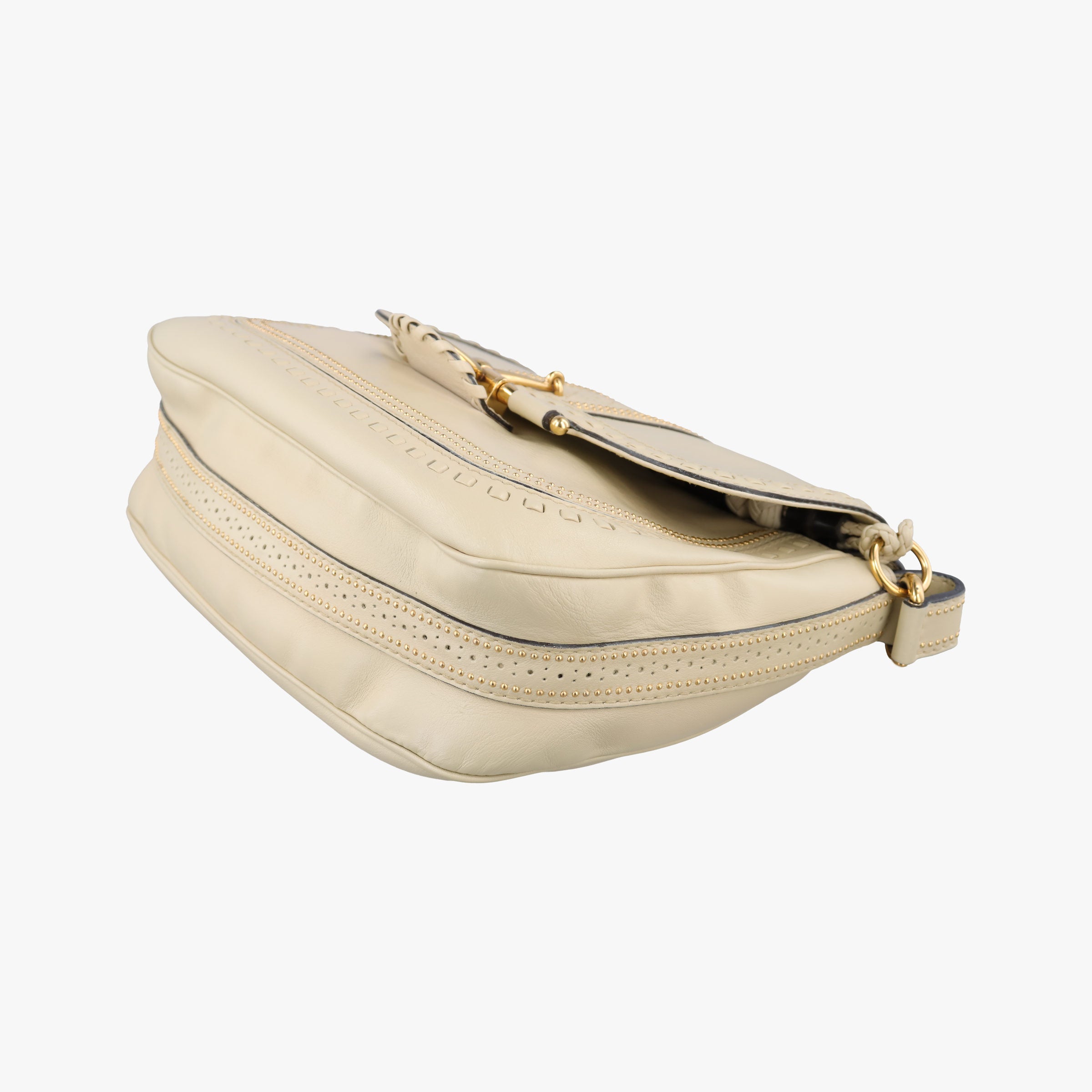Pre-owned Gucci Snaffle Bit ivory Leather 263955 shoulderbag | stylenewstar