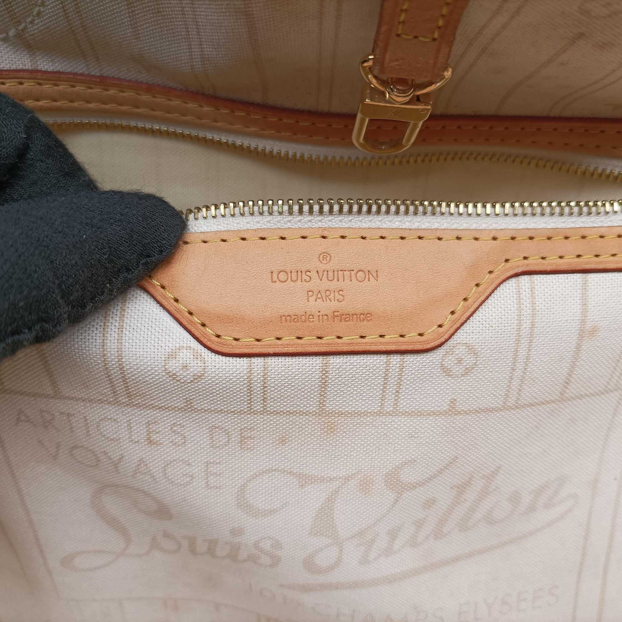 Pre-owned Louis Vuitton NEVERFULL GM Azur Damier Canvas N51108 shoulderbag | stylenewstar