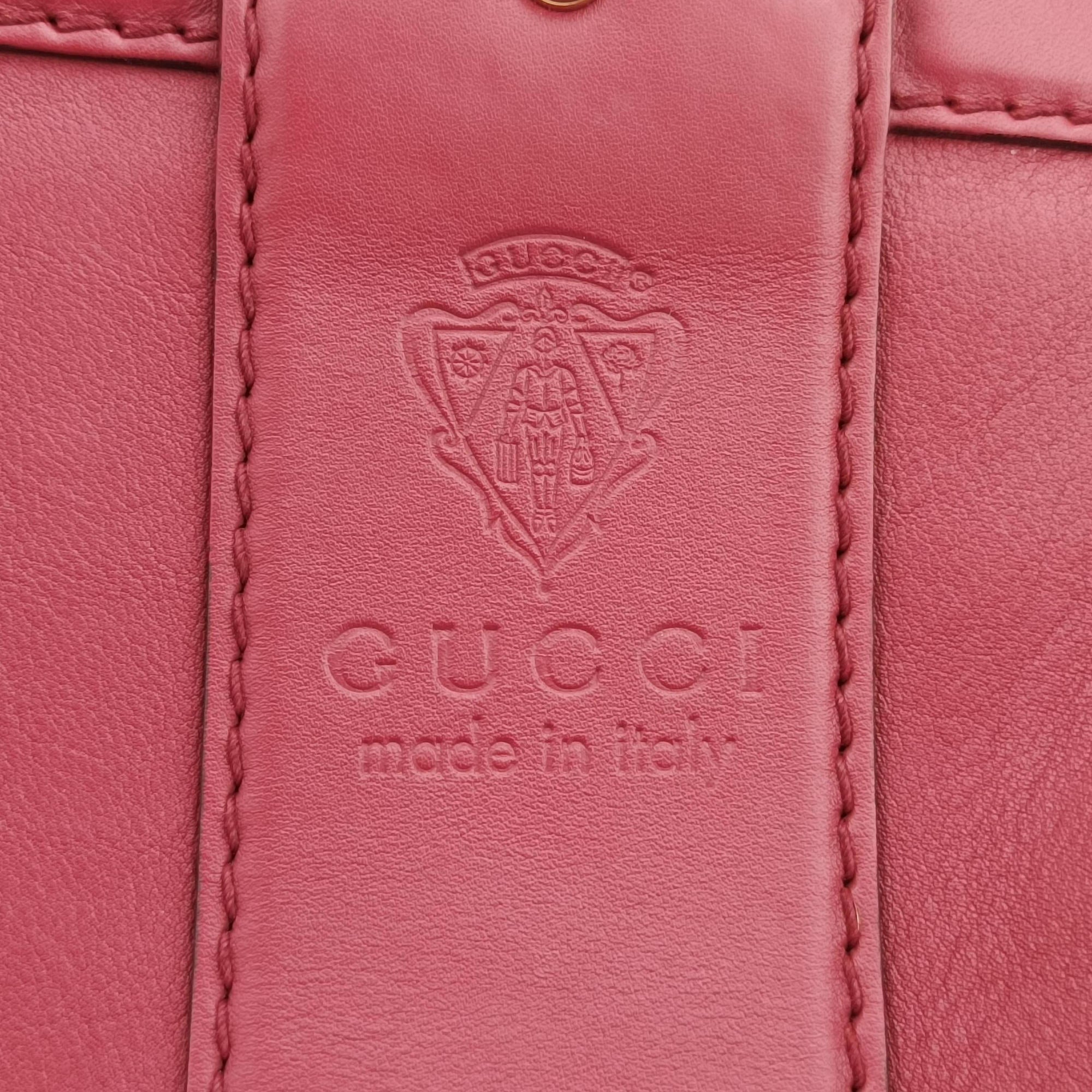 Pre-owned Gucci Smilla Tote Red Leather 269926 handbag | stylenewstar