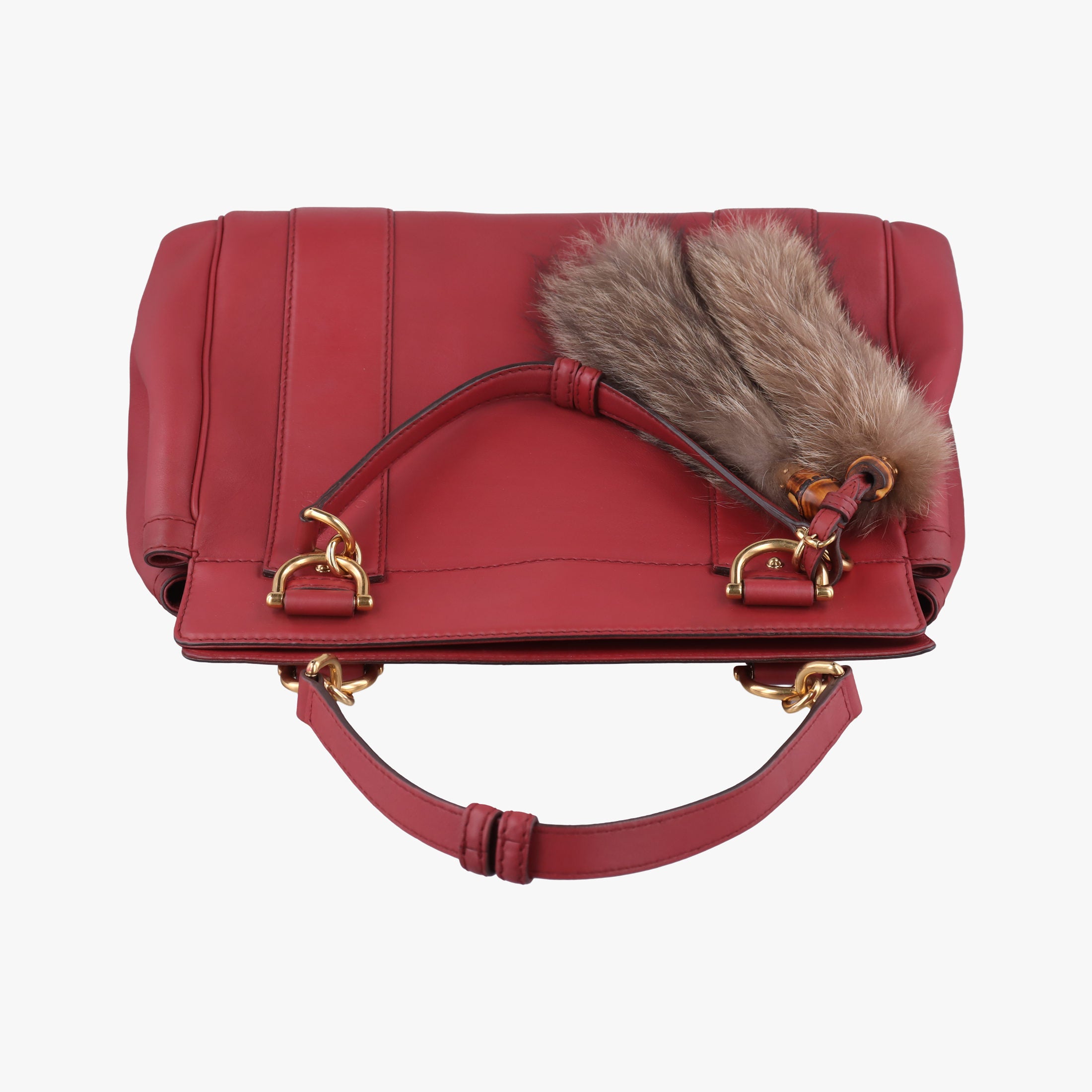 Pre-owned Gucci Smilla Tote Red Leather 269926 handbag | stylenewstar