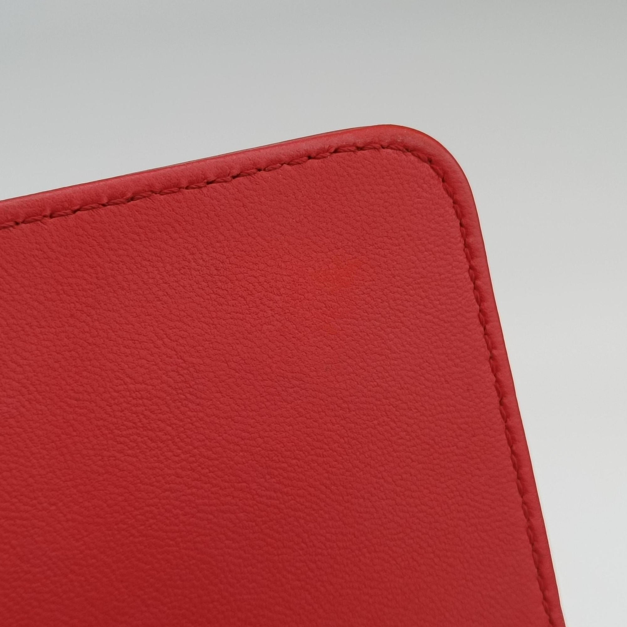 Vintage Chanel BOY CHANEL Red Leather A67086 shoulderbag | stylenewstar