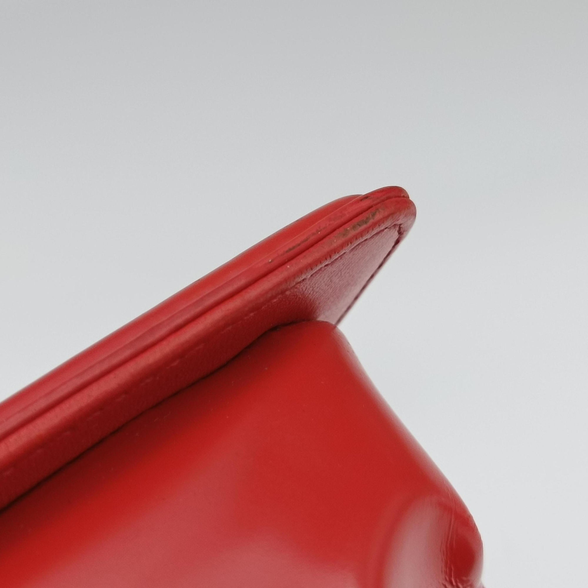 Vintage Chanel BOY CHANEL Red Leather A67086 shoulderbag | stylenewstar