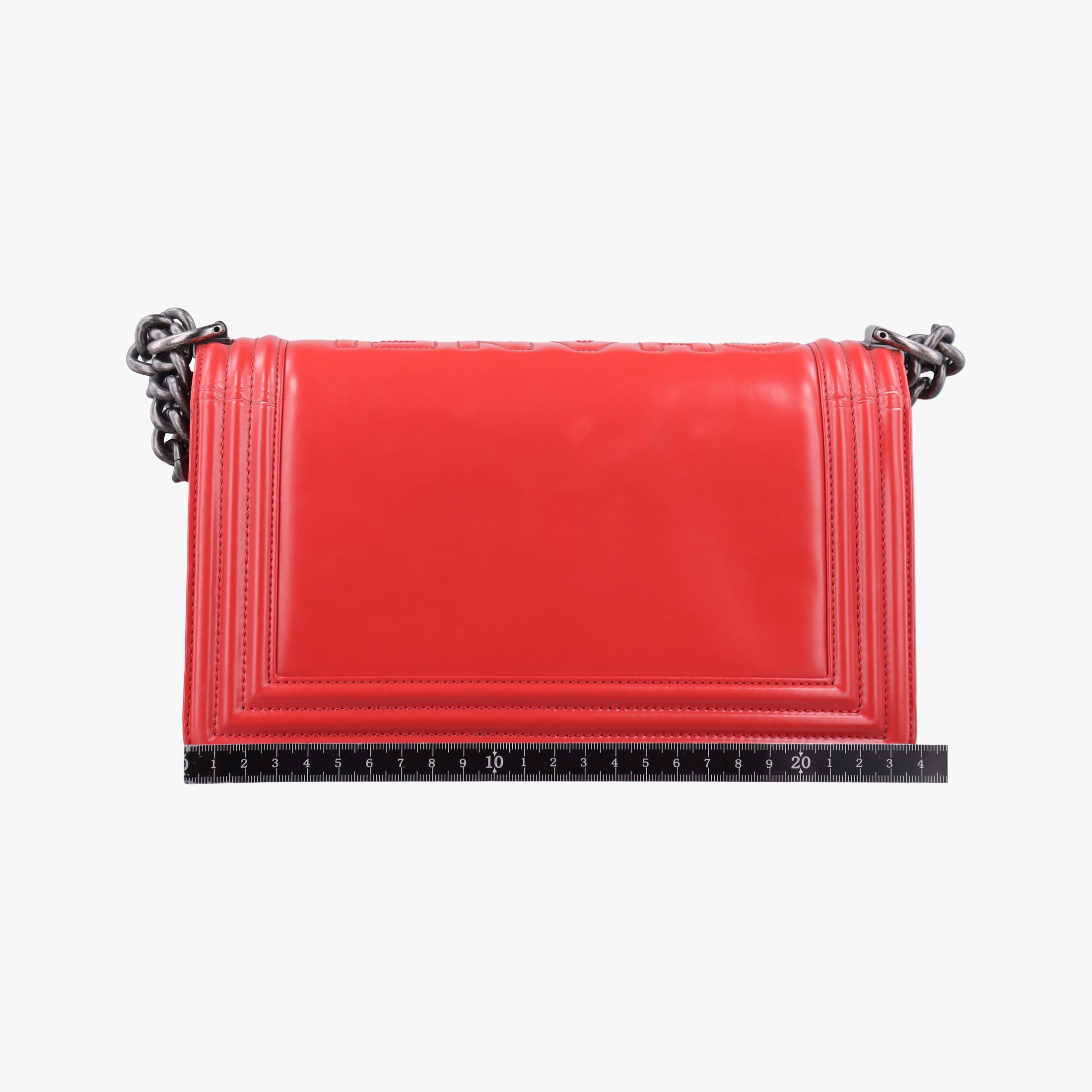 Vintage Chanel BOY CHANEL Red Leather A67086 shoulderbag | stylenewstar