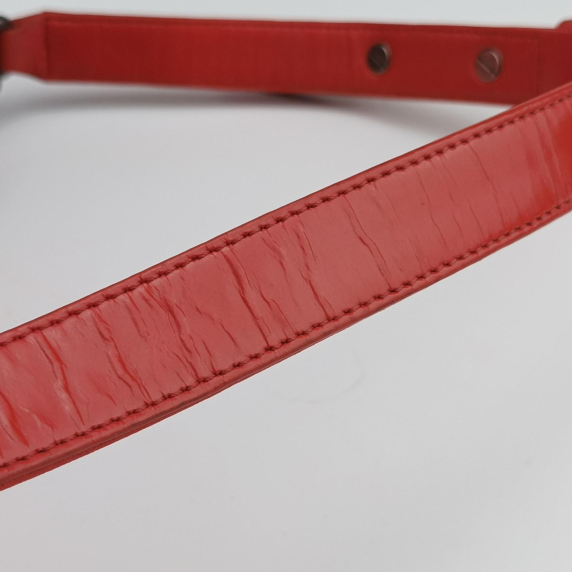 Vintage Chanel BOY CHANEL Red Leather A67086 shoulderbag | stylenewstar