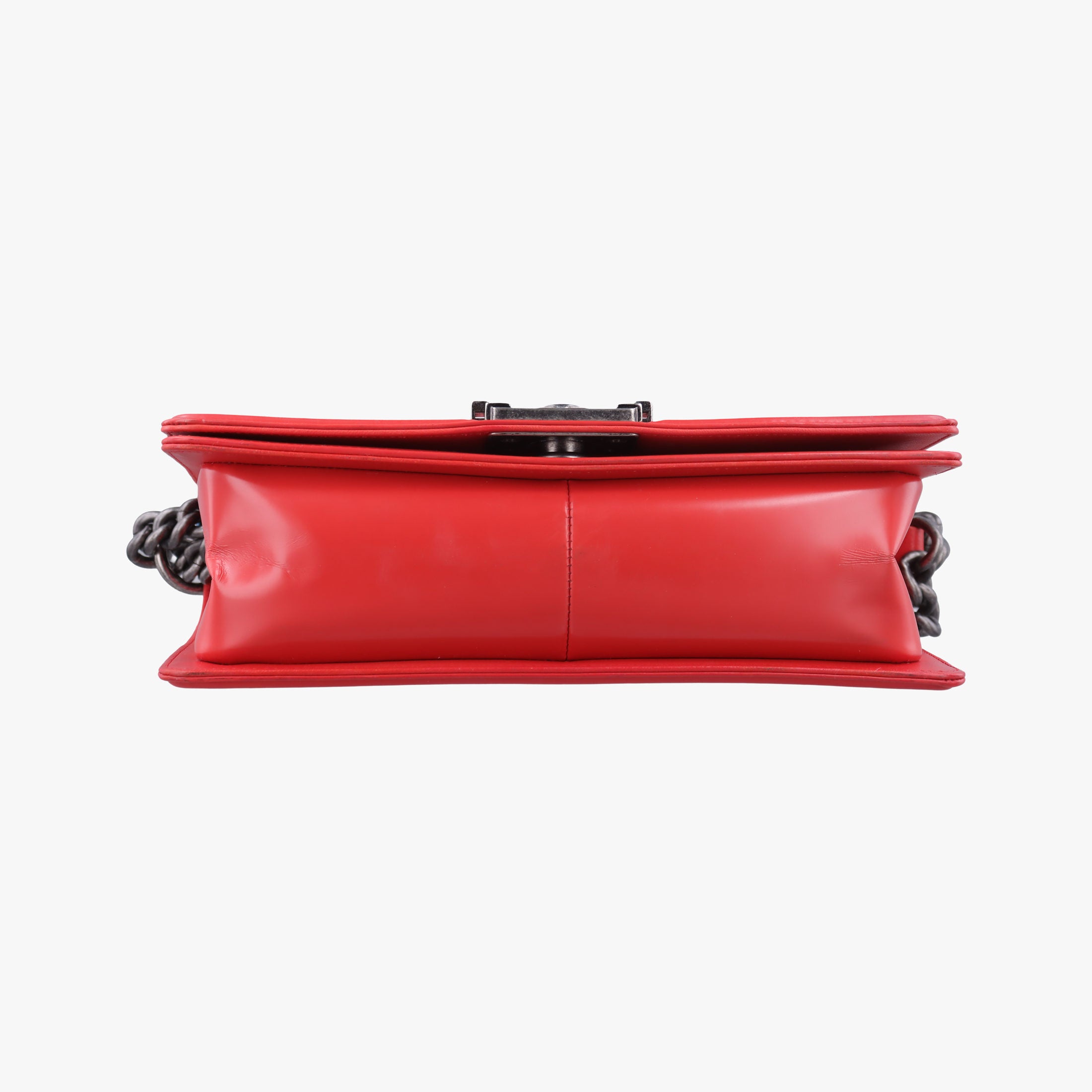 Vintage Chanel BOY CHANEL Red Leather A67086 shoulderbag | stylenewstar