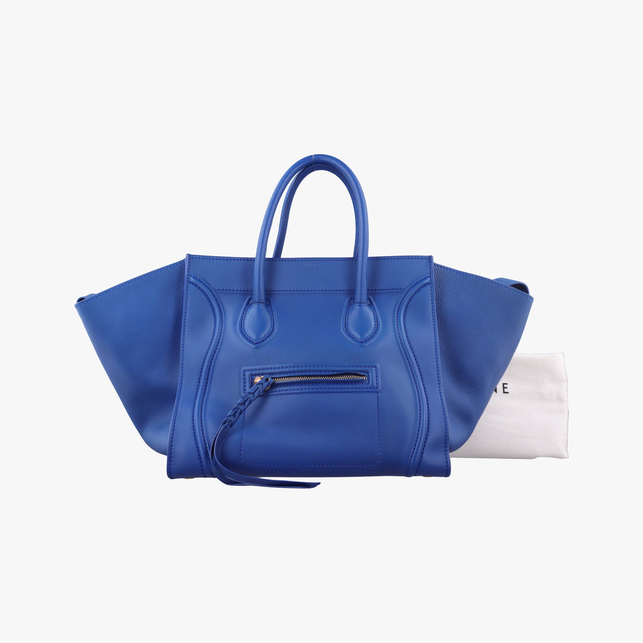 Secondhand Celine Luggage Square Phantom Blue Leather  handbag | stylenewstar