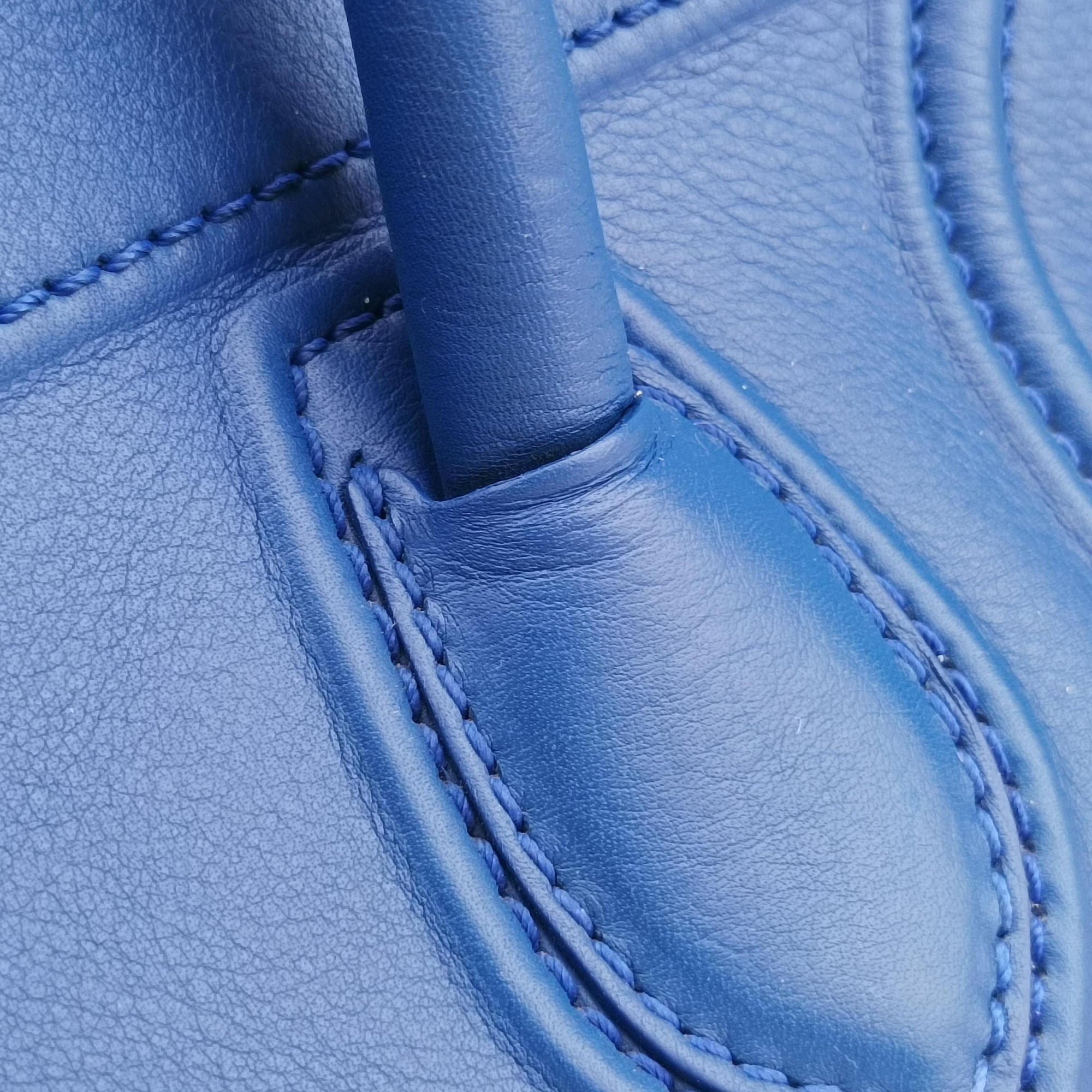 Secondhand Celine Luggage Square Phantom Blue Leather  handbag | stylenewstar