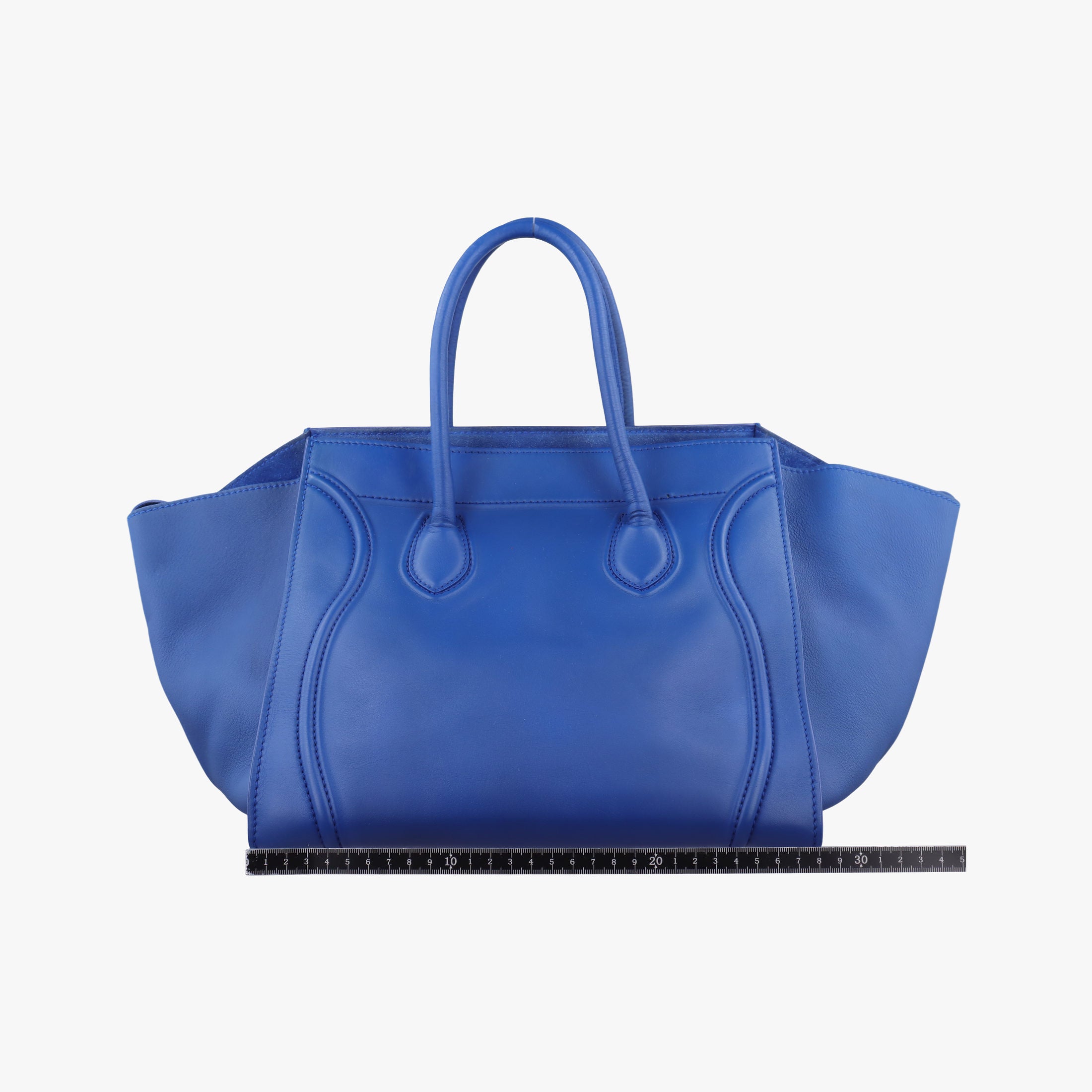 Secondhand Celine Luggage Square Phantom Blue Leather  handbag | stylenewstar